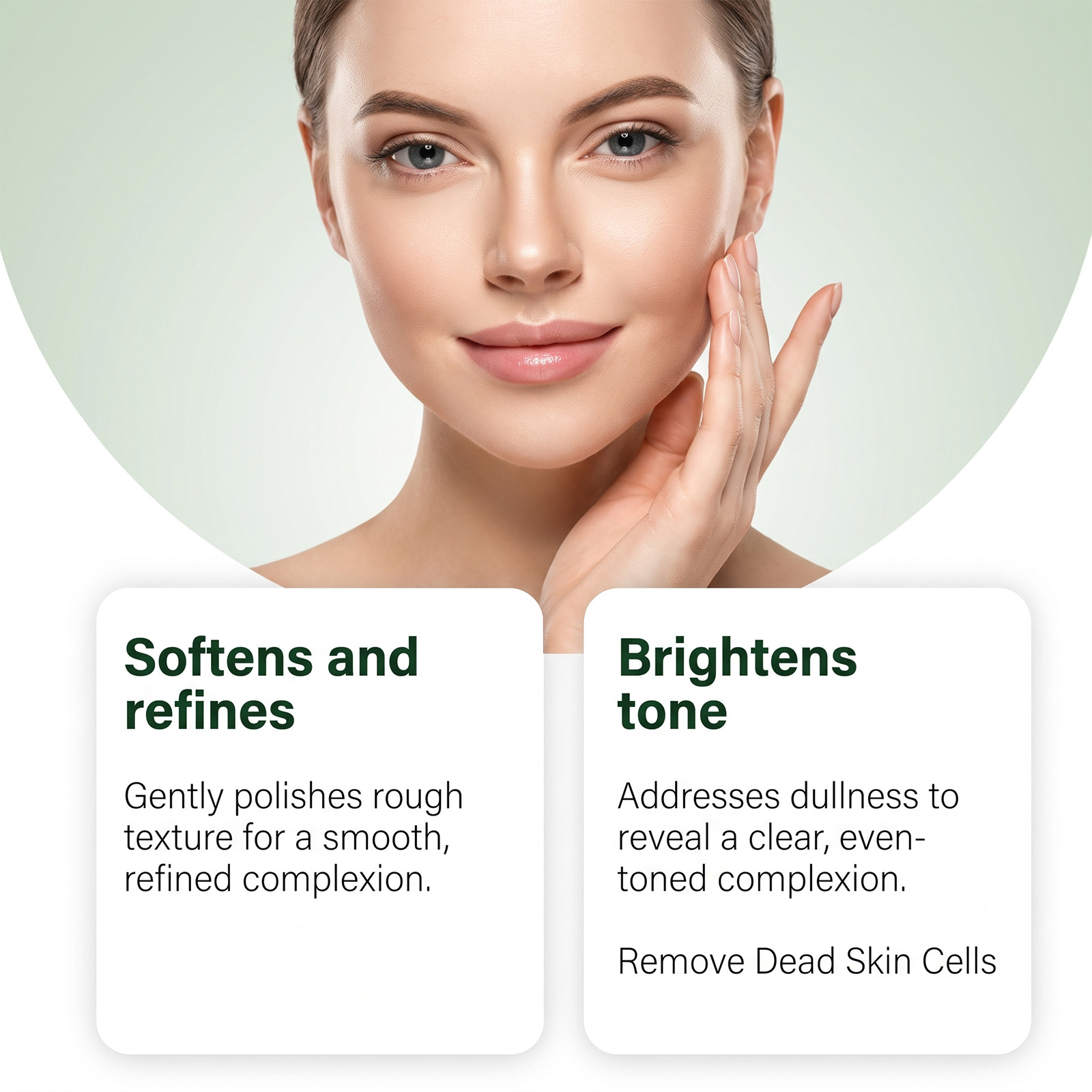 Green Tea Exfoliating Resurfacing Gel Mild Cleansing Hydrating Soft Delicate Smooth Brightening Facial Skin Care