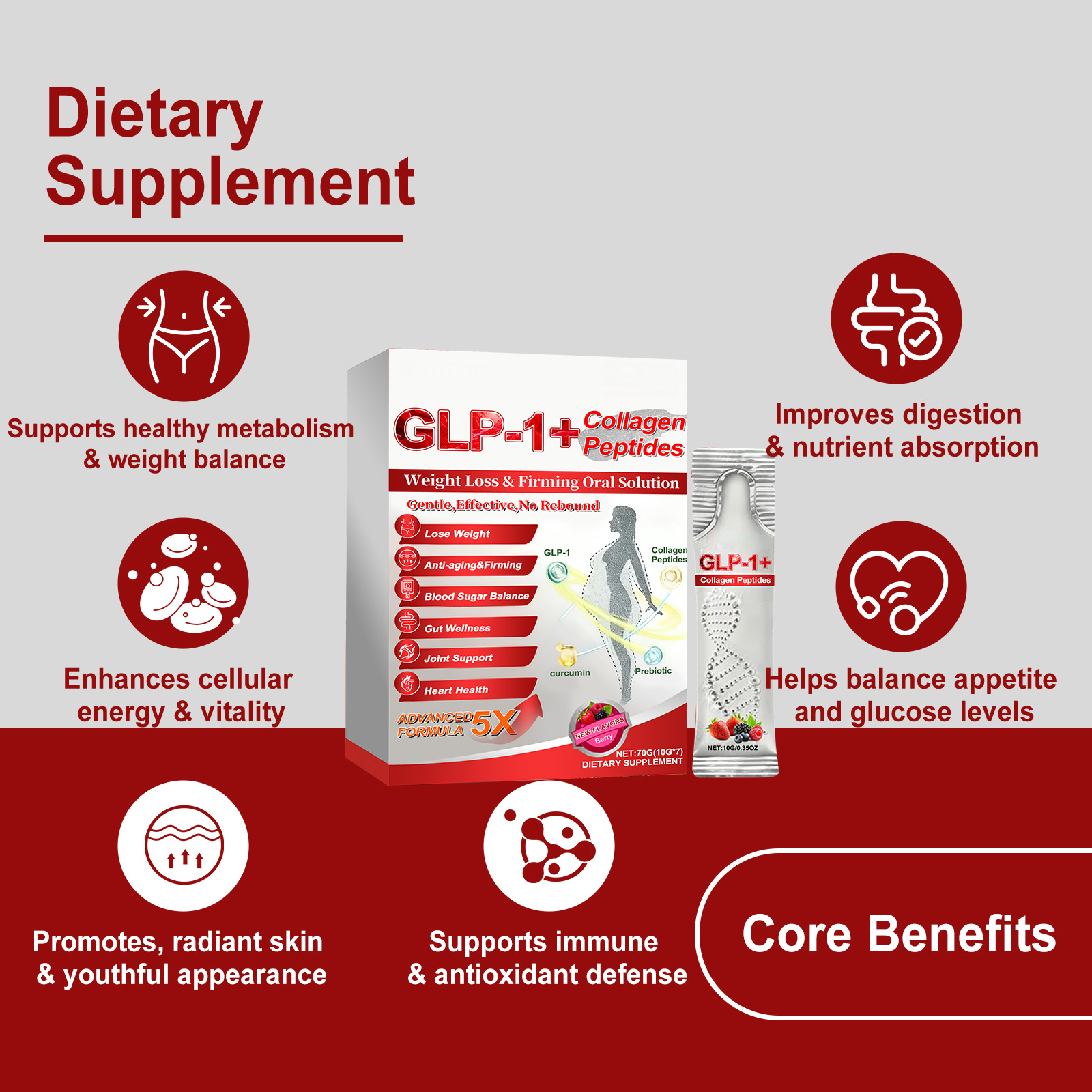 Liquid Drink Mild Ingredients Care Intestinal Function Figure Management Boost Physical Condition Daily Nutritional Supplement Oral Internal Use