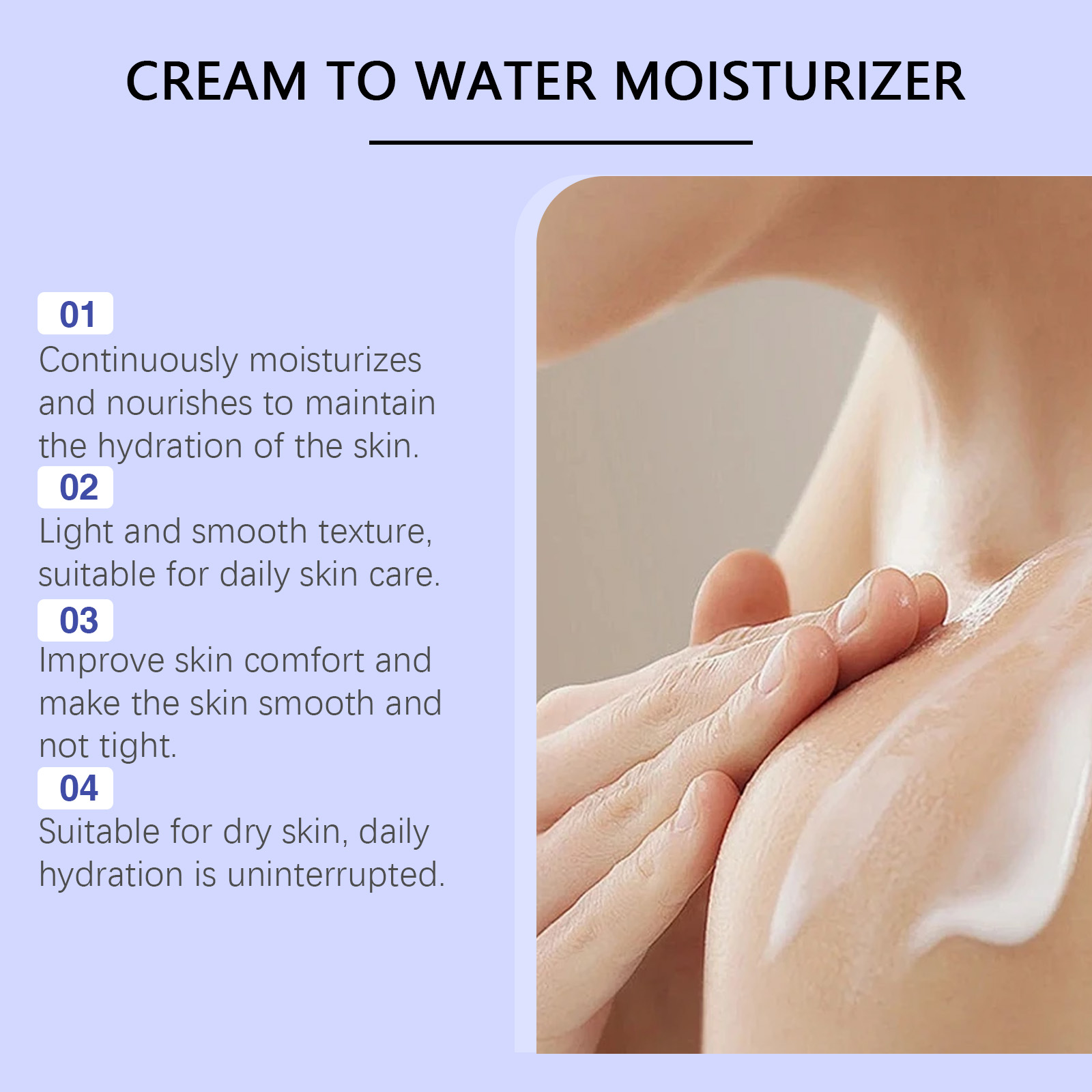 Hyaluronic Acid Moisturizing Cream Mild Hydrating Nourish Soft Tender Daily Care For Gentle Body Skin Care