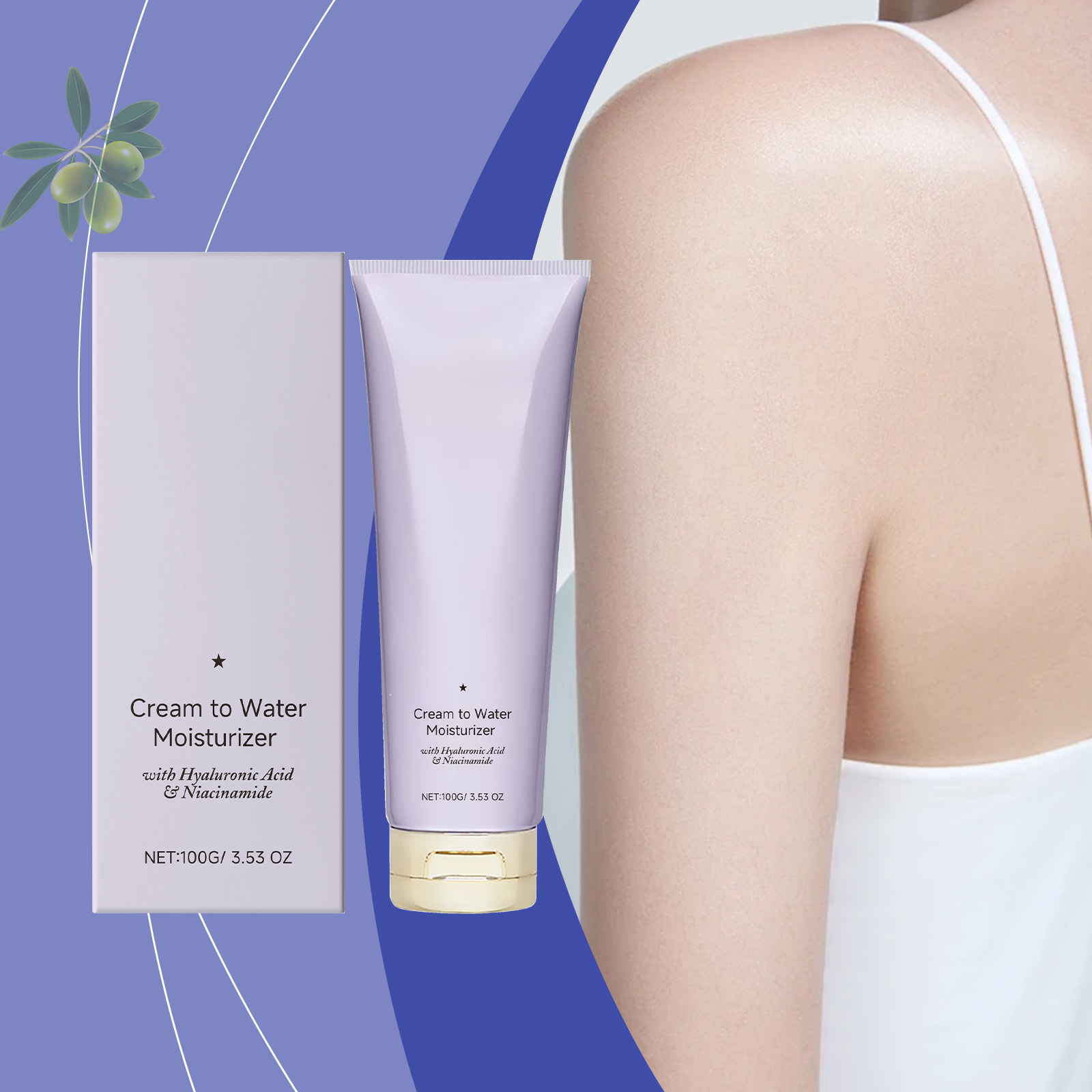 Hyaluronic Acid Moisturizing Cream Mild Hydrating Nourish Soft Tender Daily Care For Gentle Body Skin Care