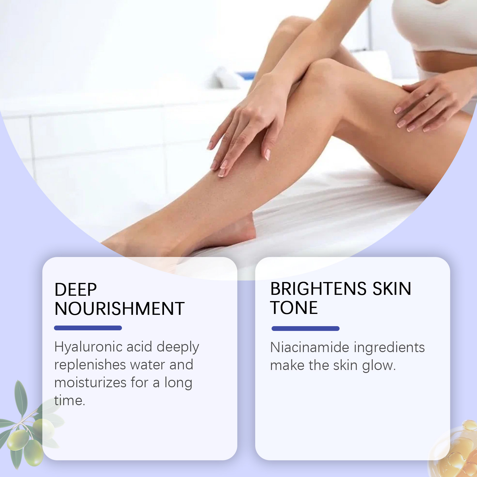 Hyaluronic Acid Moisturizing Cream Mild Hydrating Nourish Soft Tender Daily Care For Gentle Body Skin Care