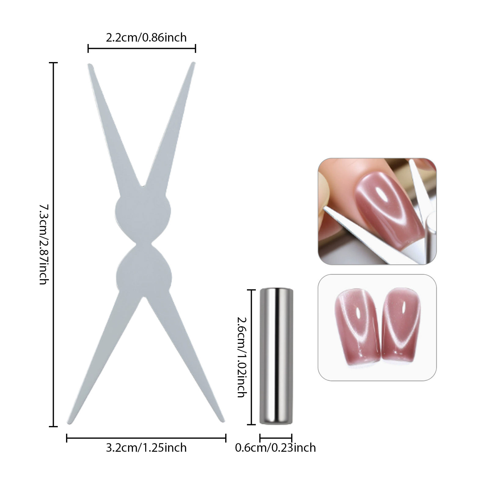 Dual Head French Cat Eye Magnet Daily Diy Easy Operate Nail Beautify Manicure Craft