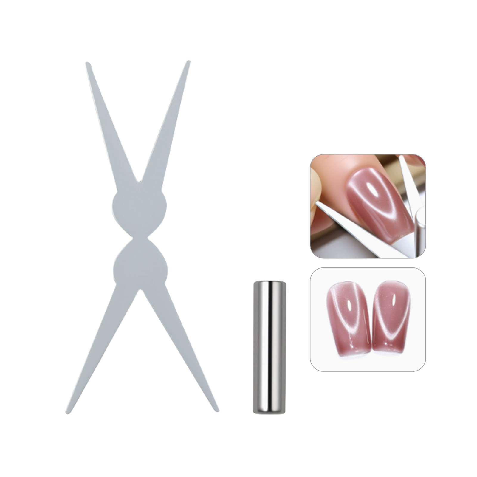 Dual Head French Cat Eye Magnet Daily Diy Easy Operate Nail Beautify Manicure Craft