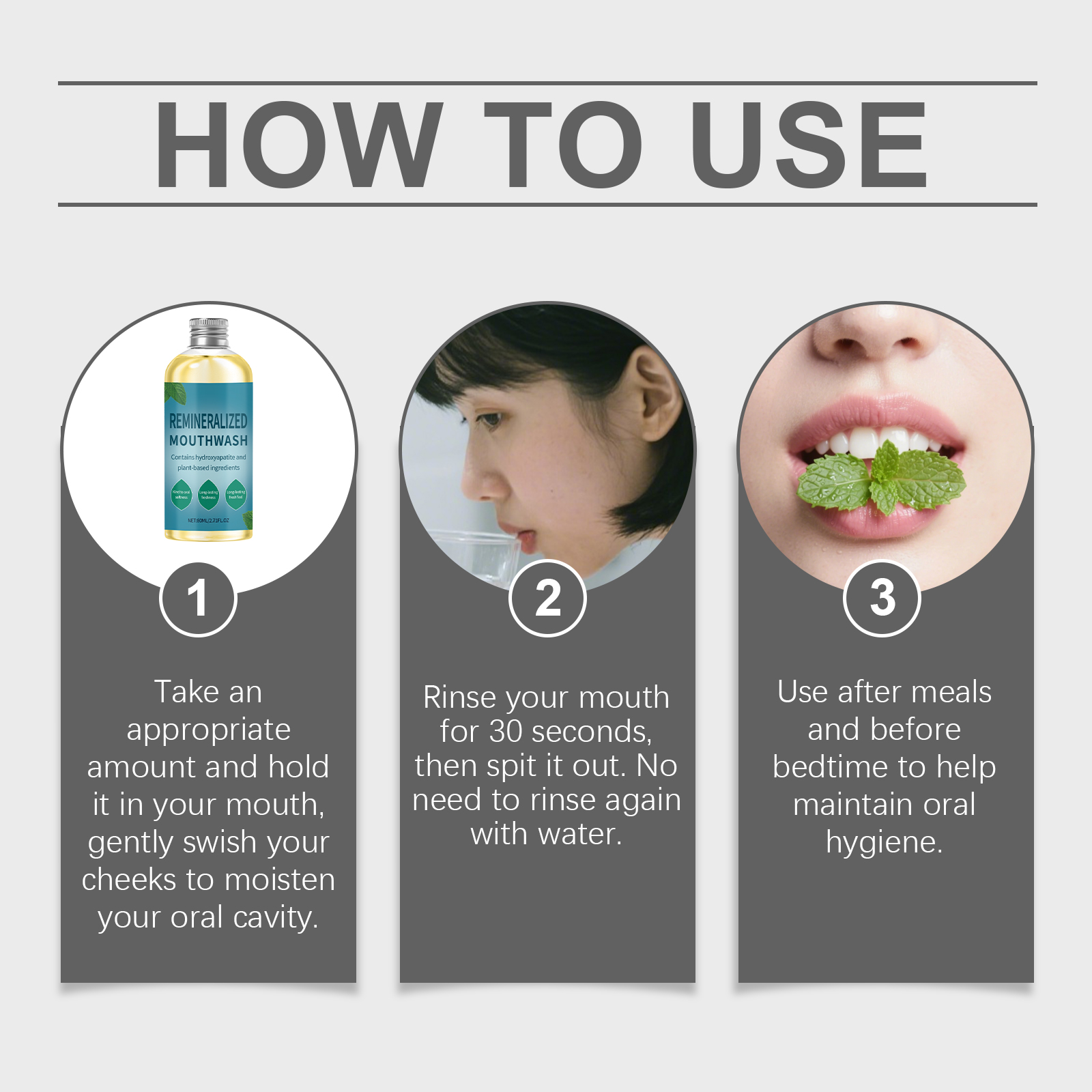 Mint Mouthwash Daily Care Fresh Breath Clean Teeth Protect Gum Skin Household Portable Oral Daily Use