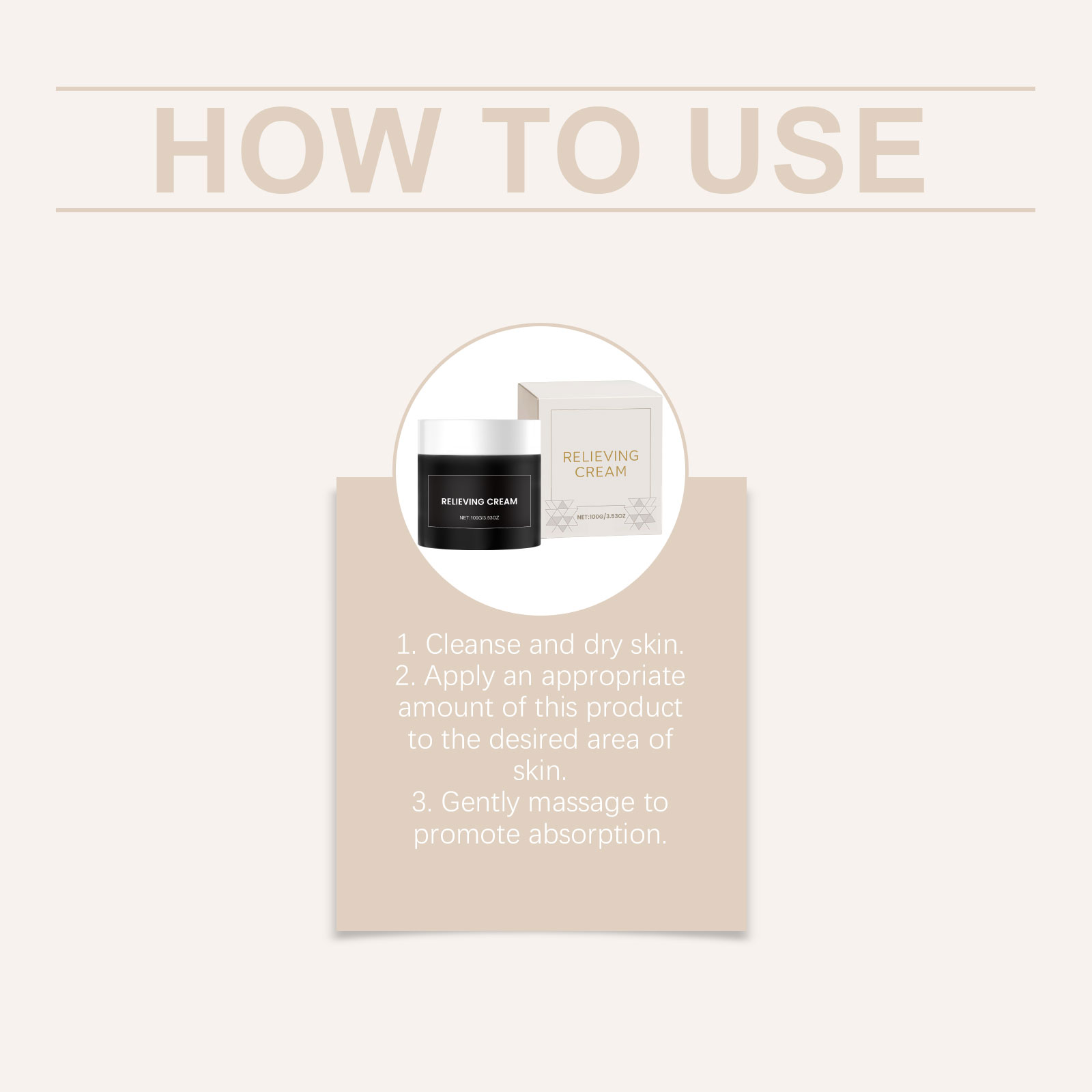 Herbal Care Cream With Mild Ingredients For External Massage Nourish Body Knee Hand Joint Skin