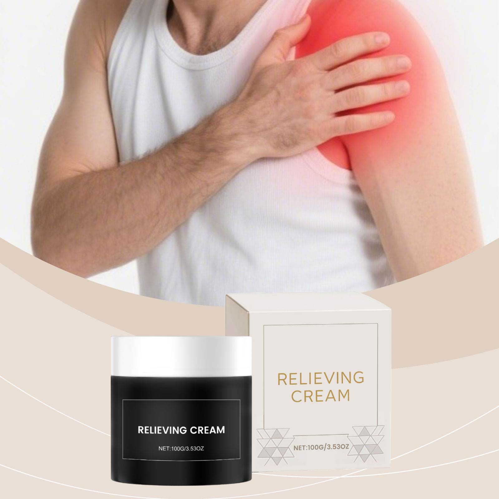 Herbal Care Cream With Mild Ingredients For External Massage Nourish Body Knee Hand Joint Skin