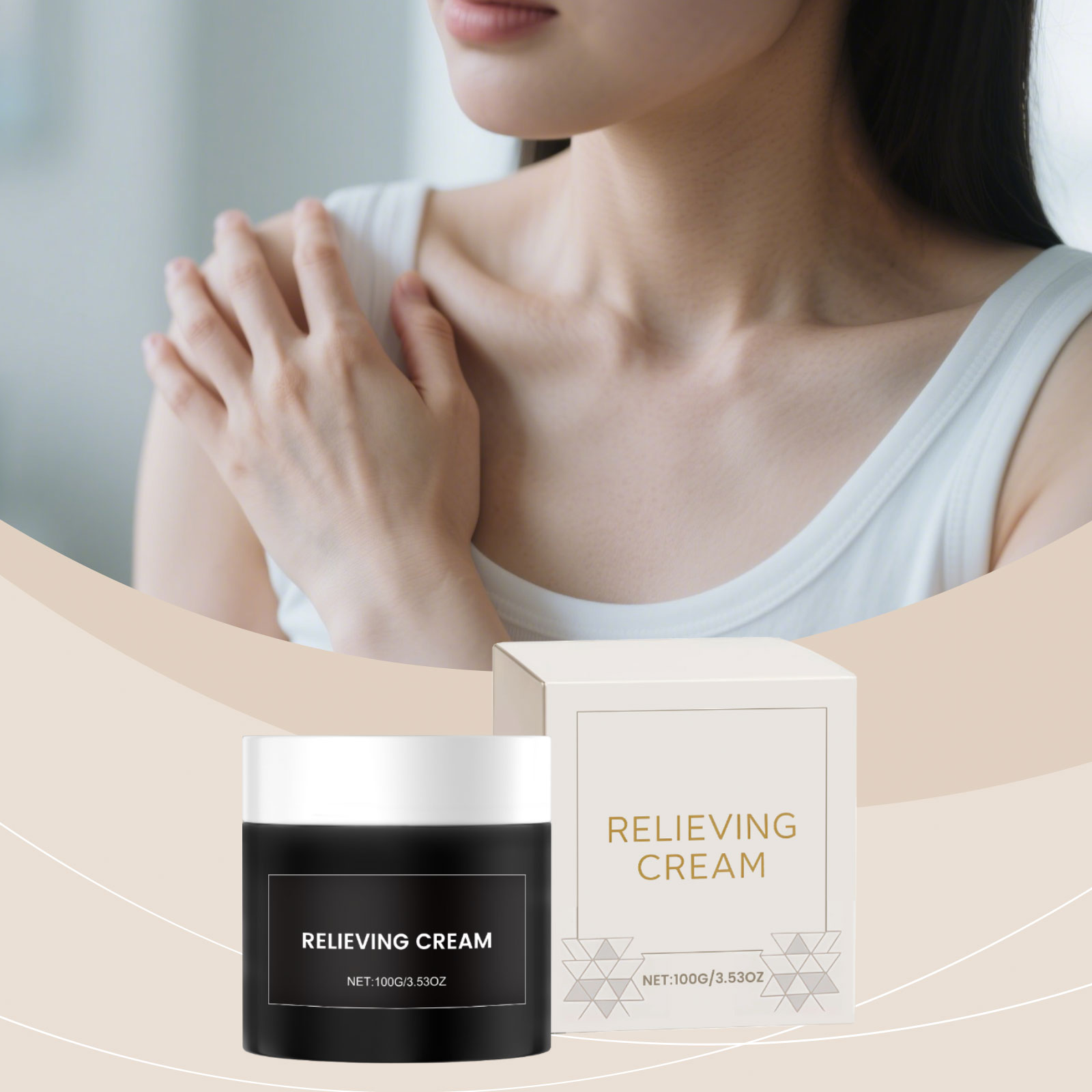 Herbal Care Cream With Mild Ingredients For External Massage Nourish Body Knee Hand Joint Skin