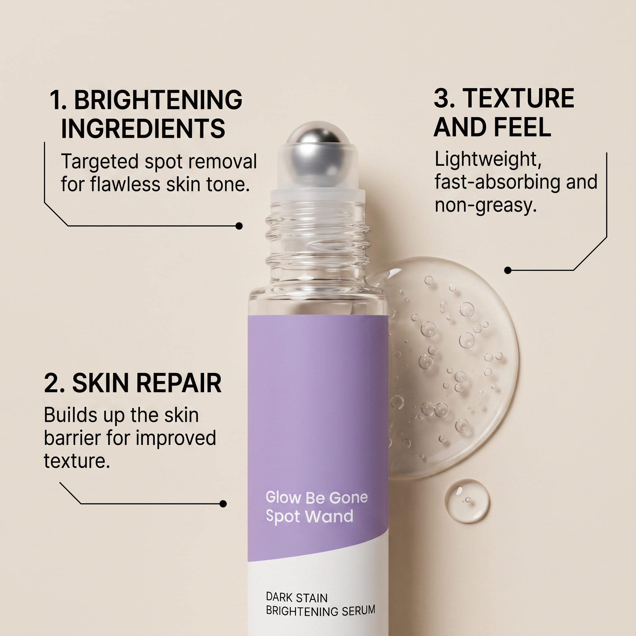 Roller Essence Stick Precise Spot Care Bright Skin Fresh Non Greasy Portable Sanitary Facial Treatment