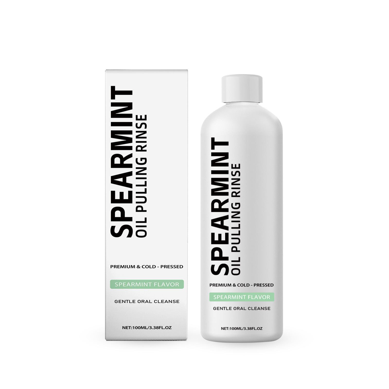 Spearmint Mouthwash Fresh Breath Natural Fragrance Mild Teeth Cleansing Household Daily Carry Pack
