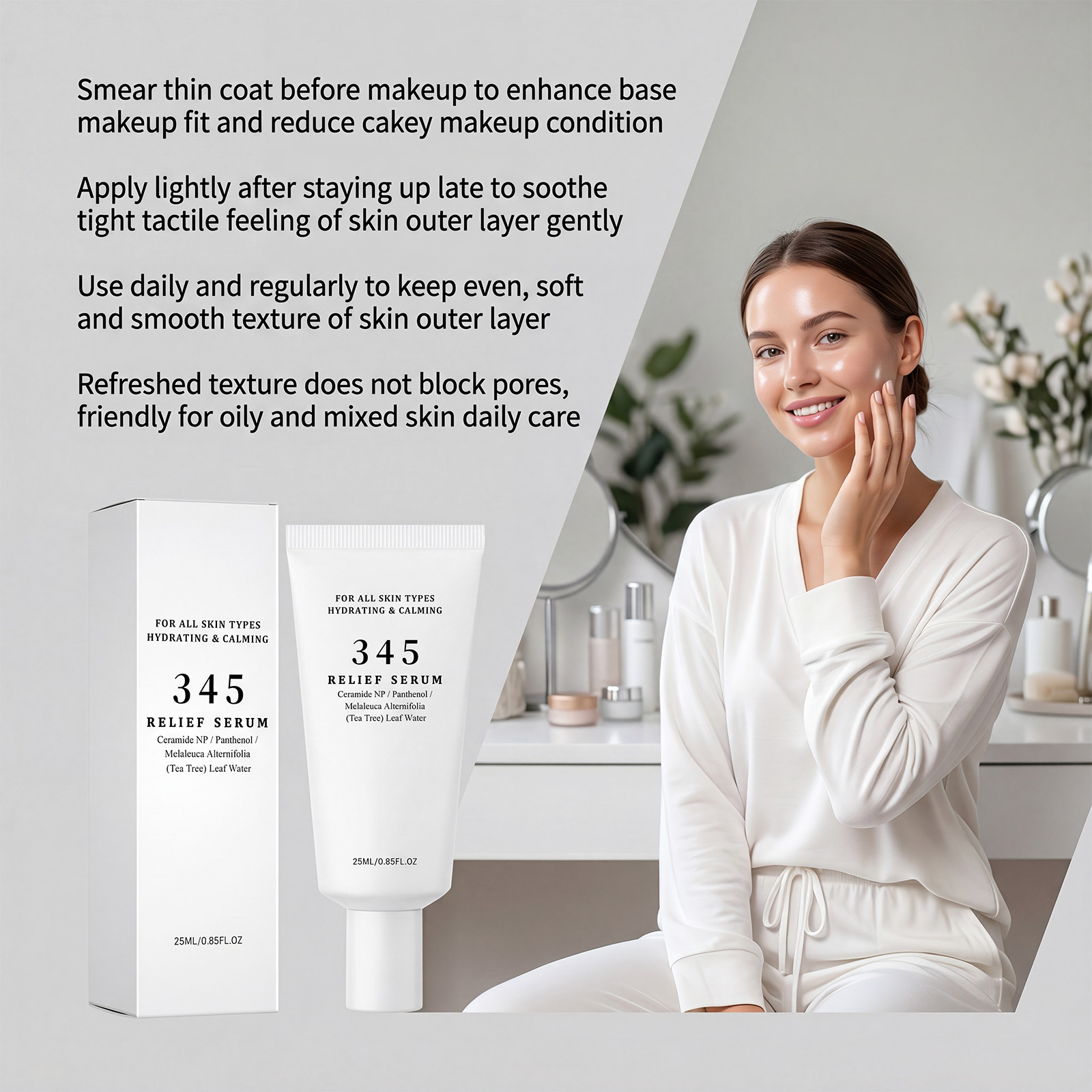 Moisturizing Essence Liquid Nourish Hydrate Soothe Brighten Soft Delicate Mild Skin Facial Care