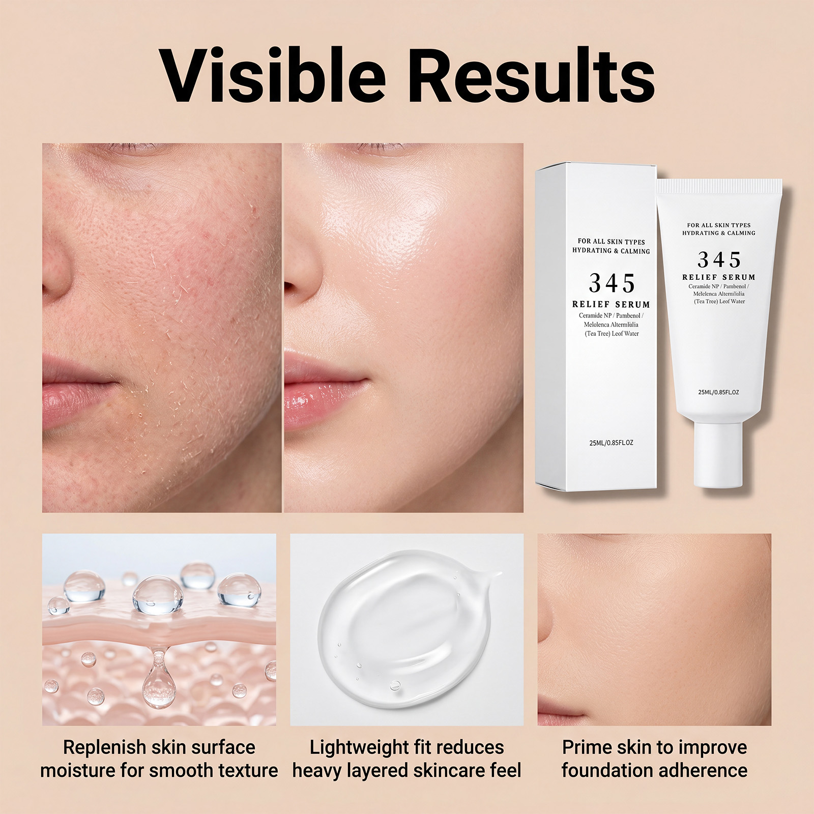 Moisturizing Essence Liquid Nourish Hydrate Soothe Brighten Soft Delicate Mild Skin Facial Care
