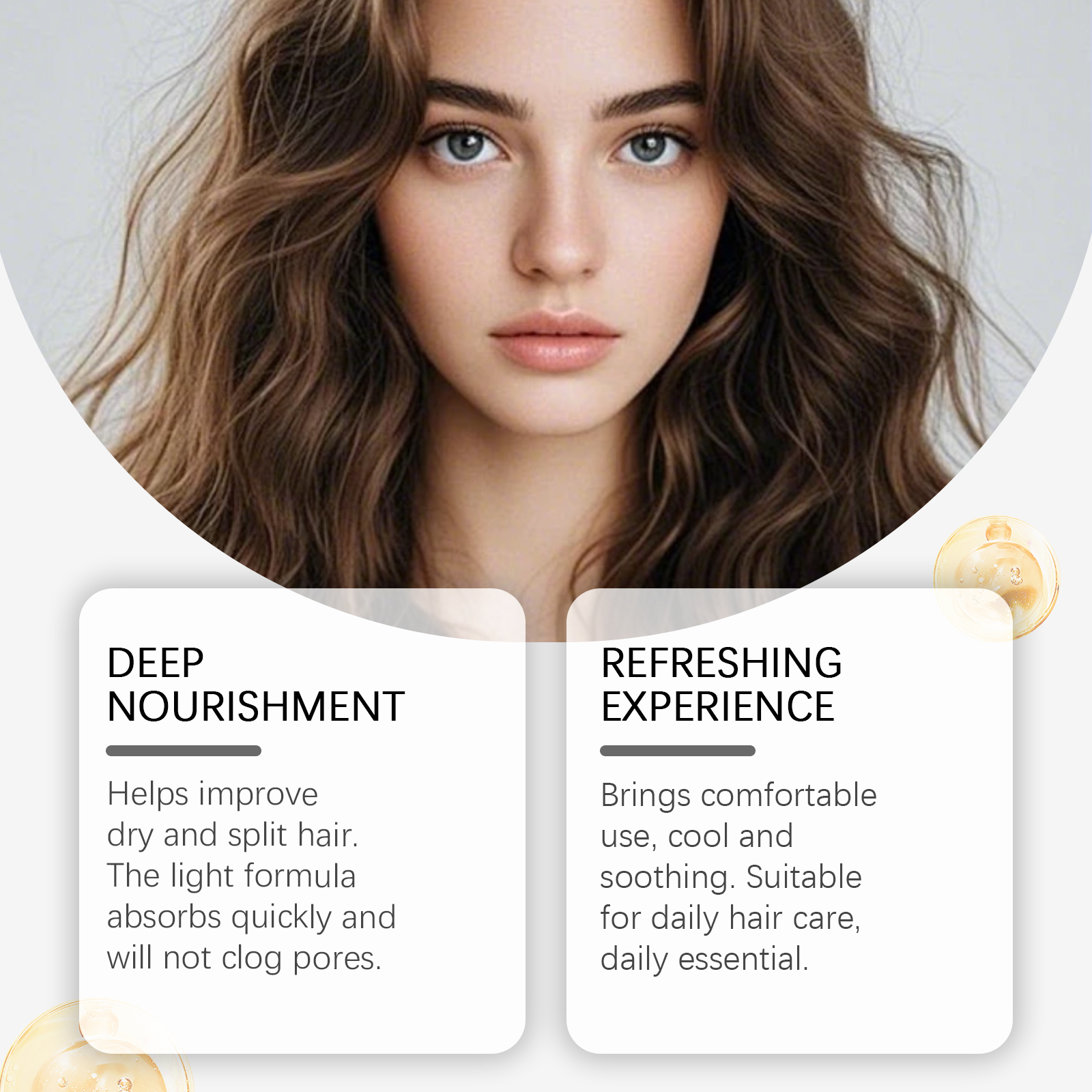 Soothing Hair Care Essence Comfortable Light Natural Mild Nourishing Bright Gloss Daily Hair Use