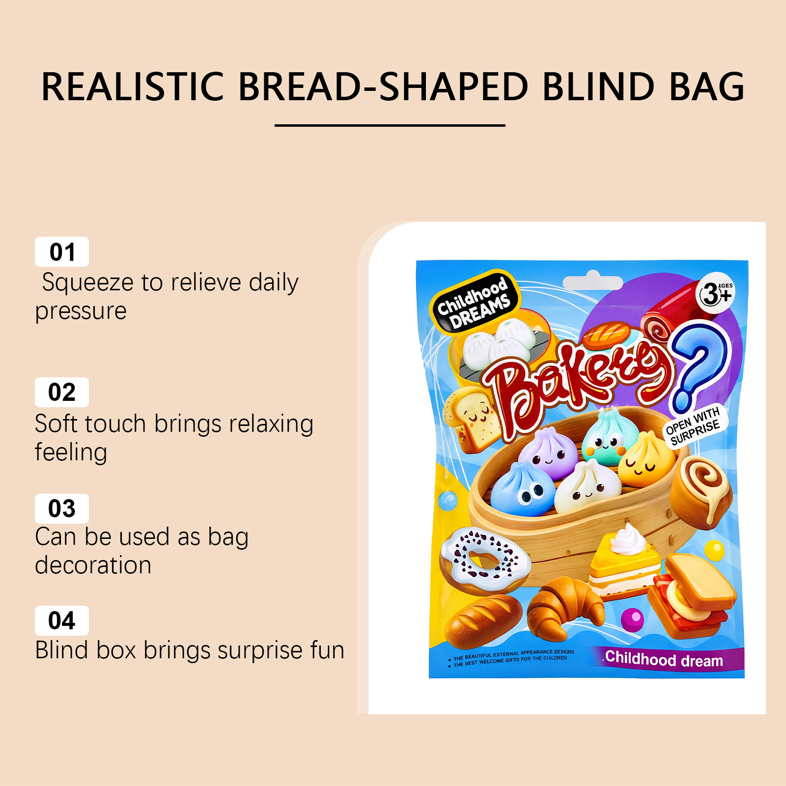 Imitation Bread Blind Bag Creative Soft Tiny Baking Ornament For Backpack Key Random Surprise Pack