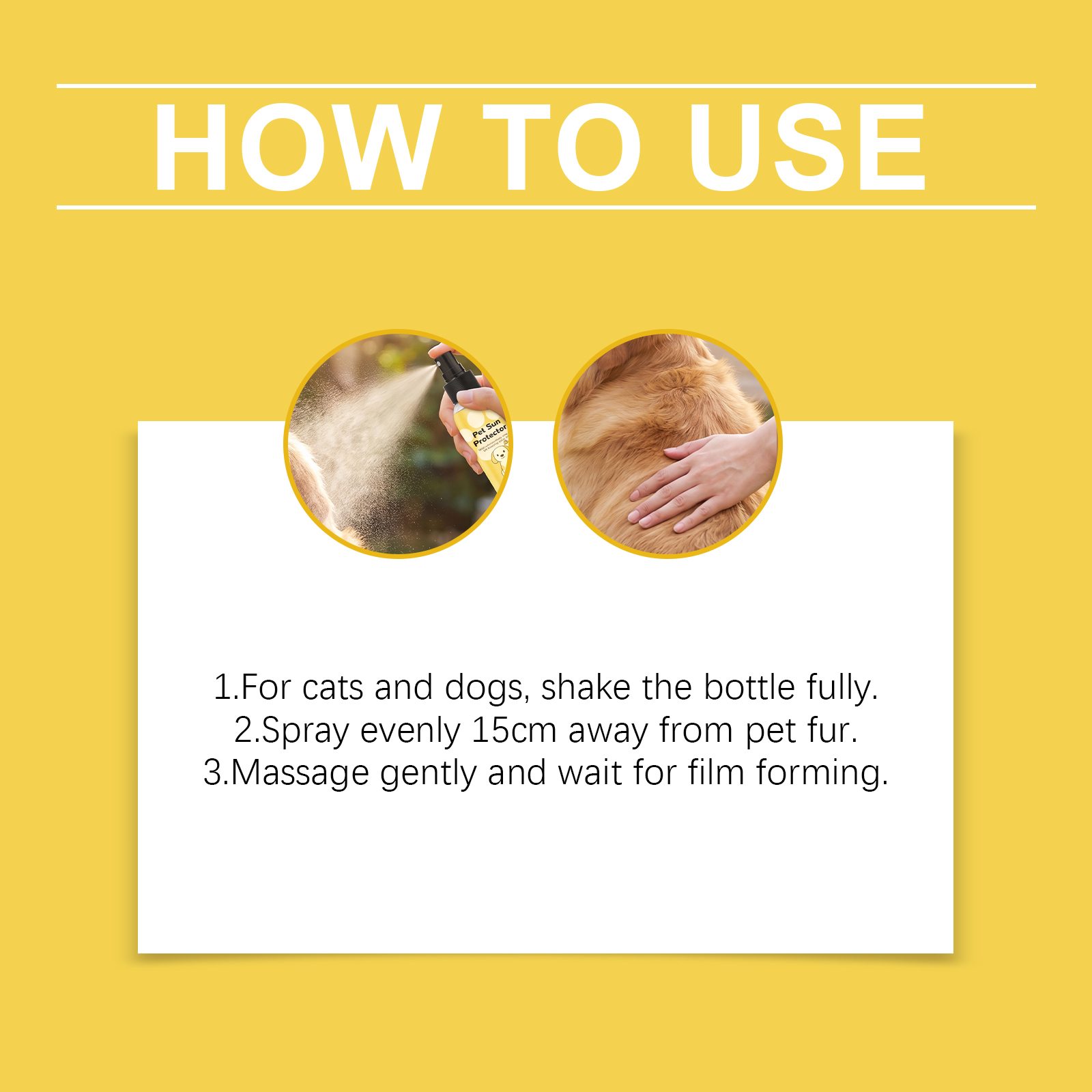 Pet Protective Spray Summer Outdoor Cat Dog Hair Refreshing Non Greasy Gentle Convenient Care
