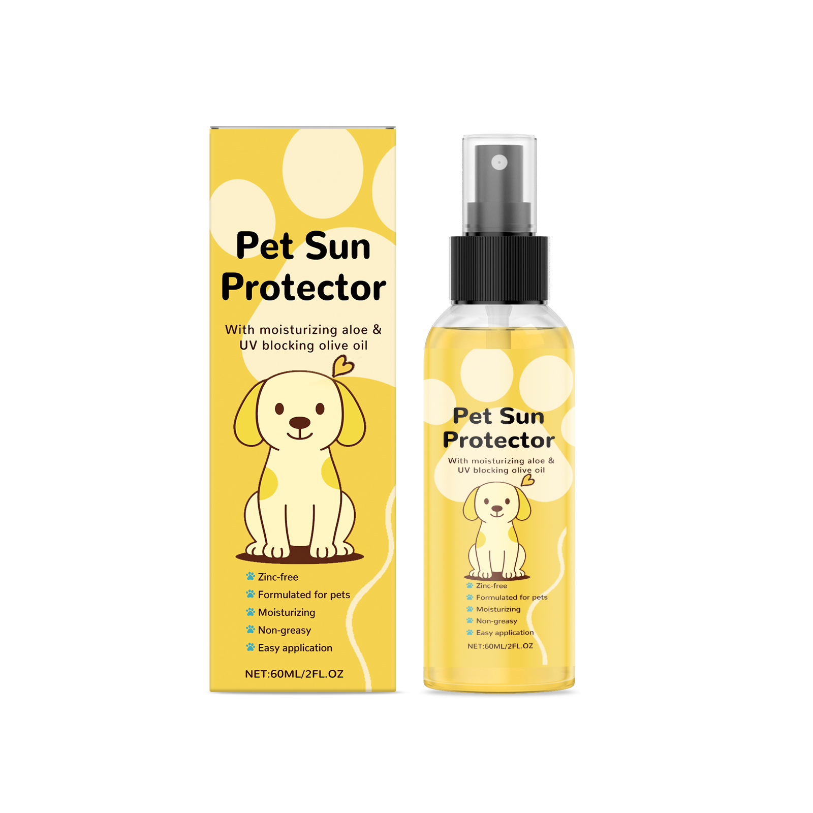 Pet Protective Spray Summer Outdoor Cat Dog Hair Refreshing Non Greasy Gentle Convenient Care