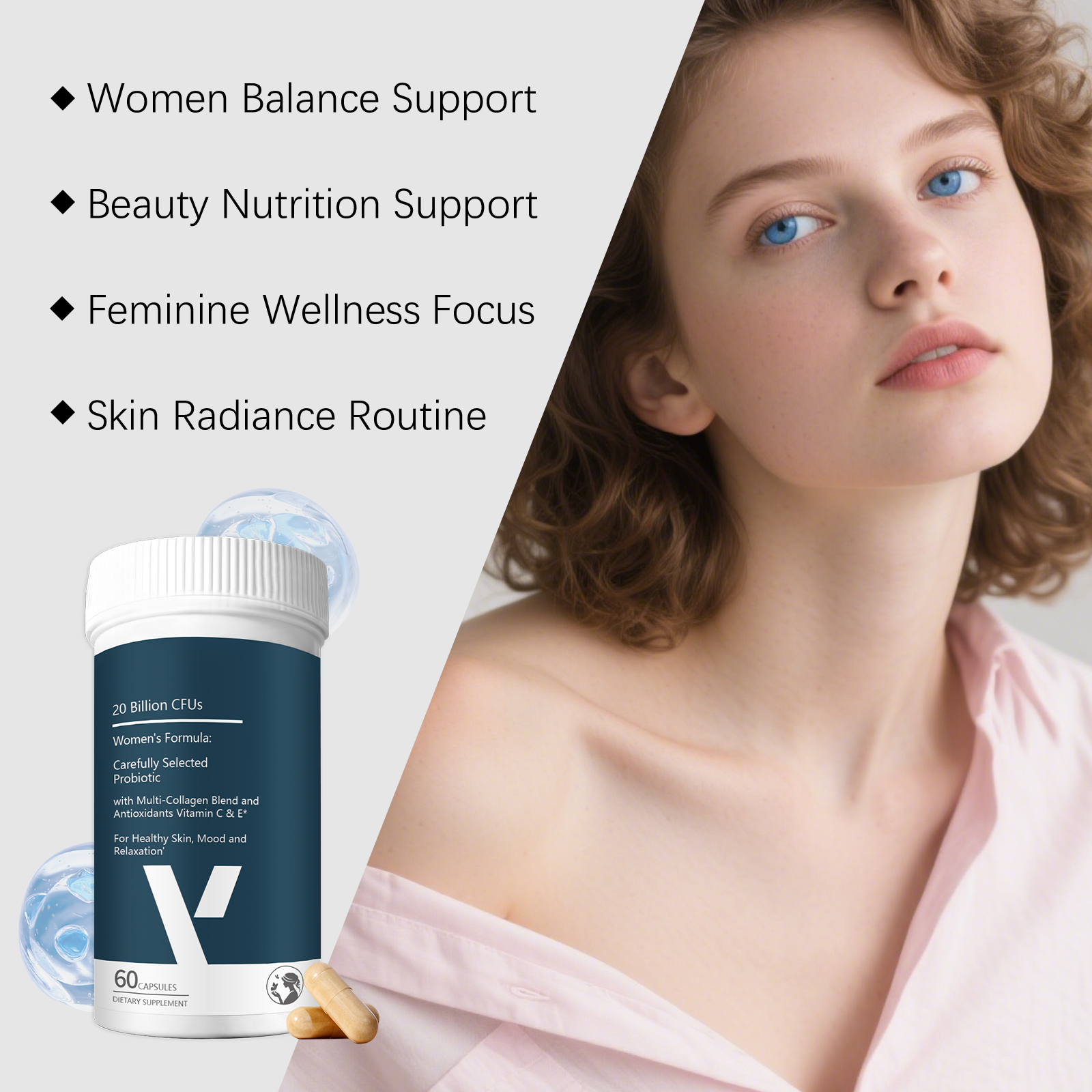 Female Care Capsule Gentle Body Nourish Vital Skin Hydration Physical Daily Health Care