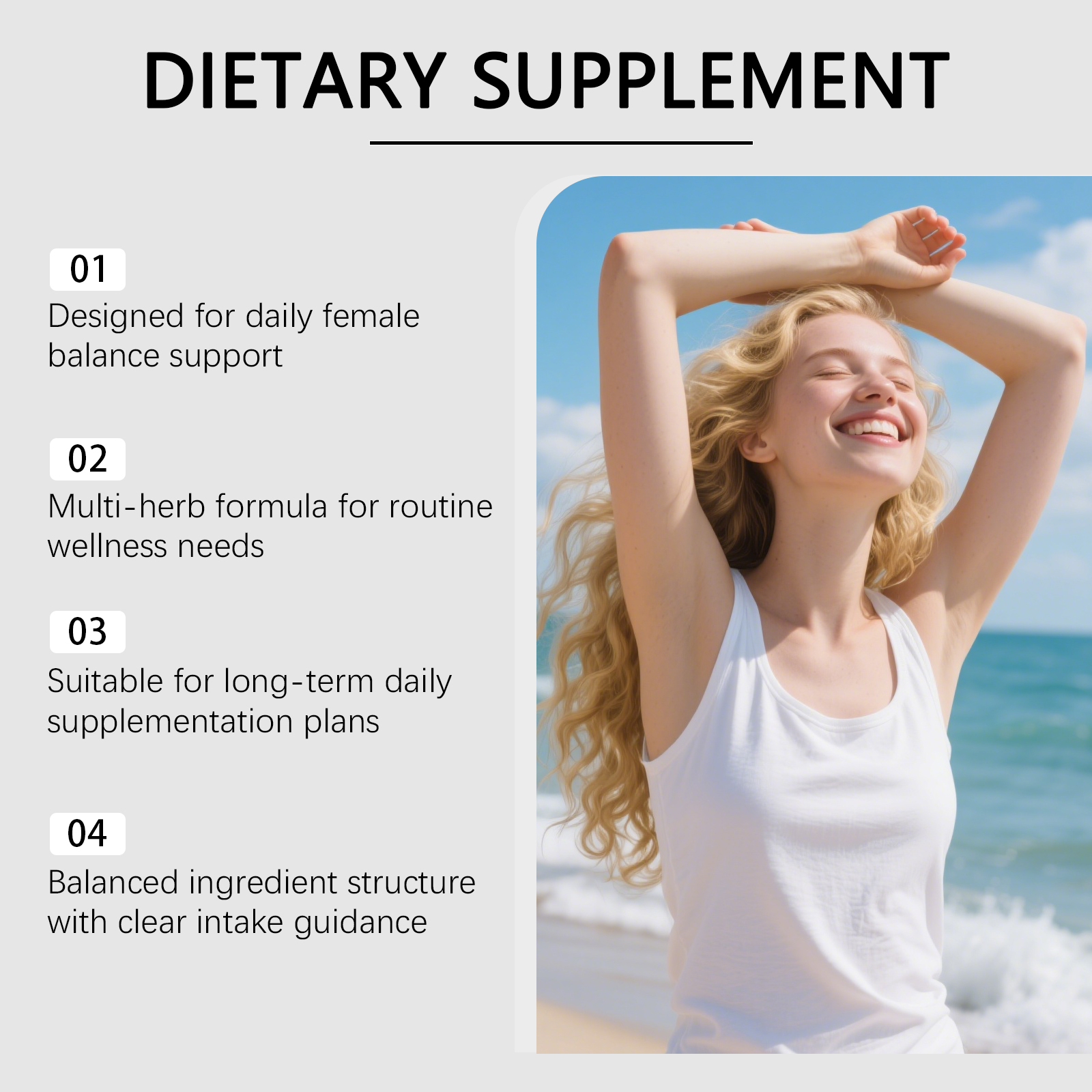 Female Care Capsule Gentle Body Nourish Vital Skin Hydration Physical Daily Health Care
