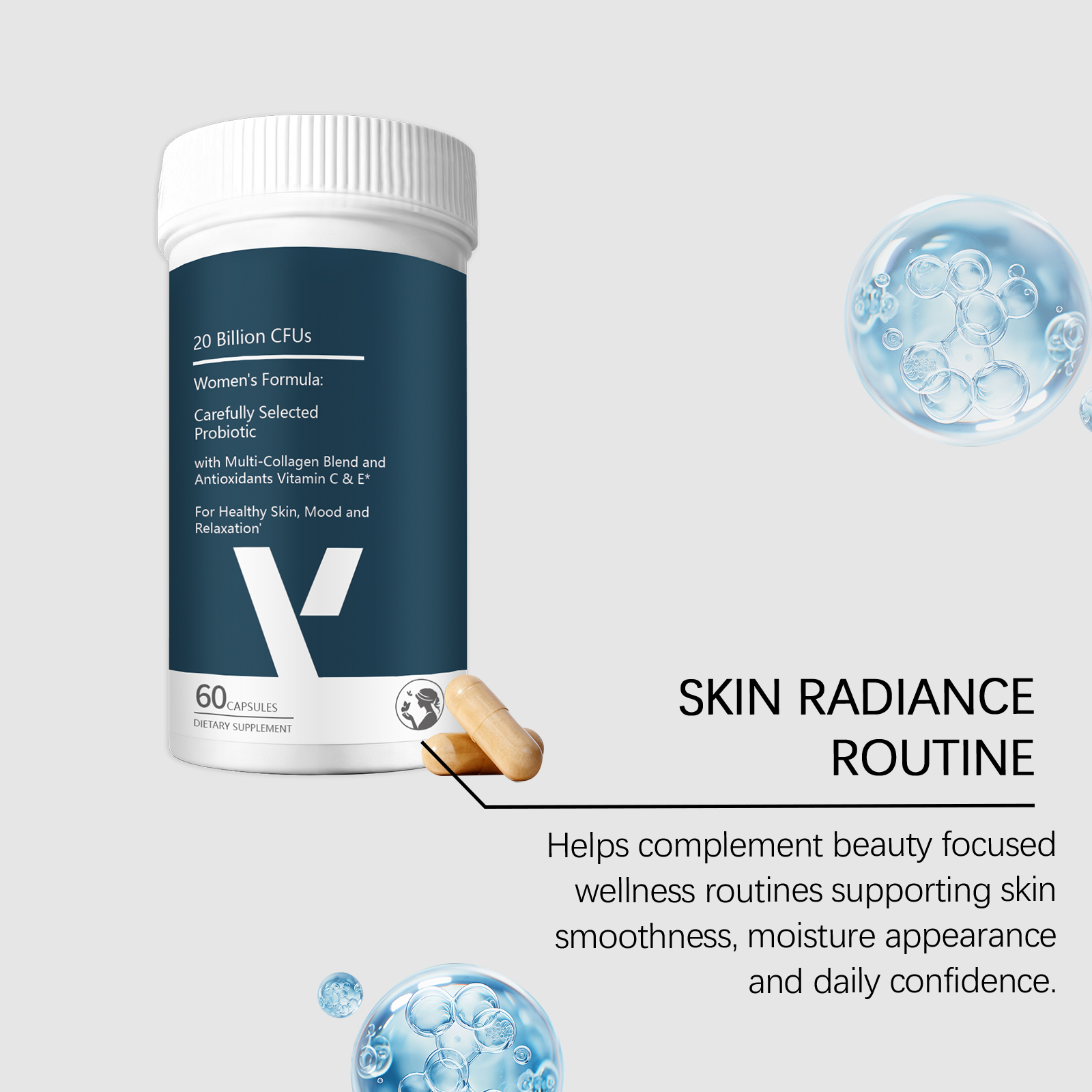 Female Care Capsule Gentle Body Nourish Vital Skin Hydration Physical Daily Health Care