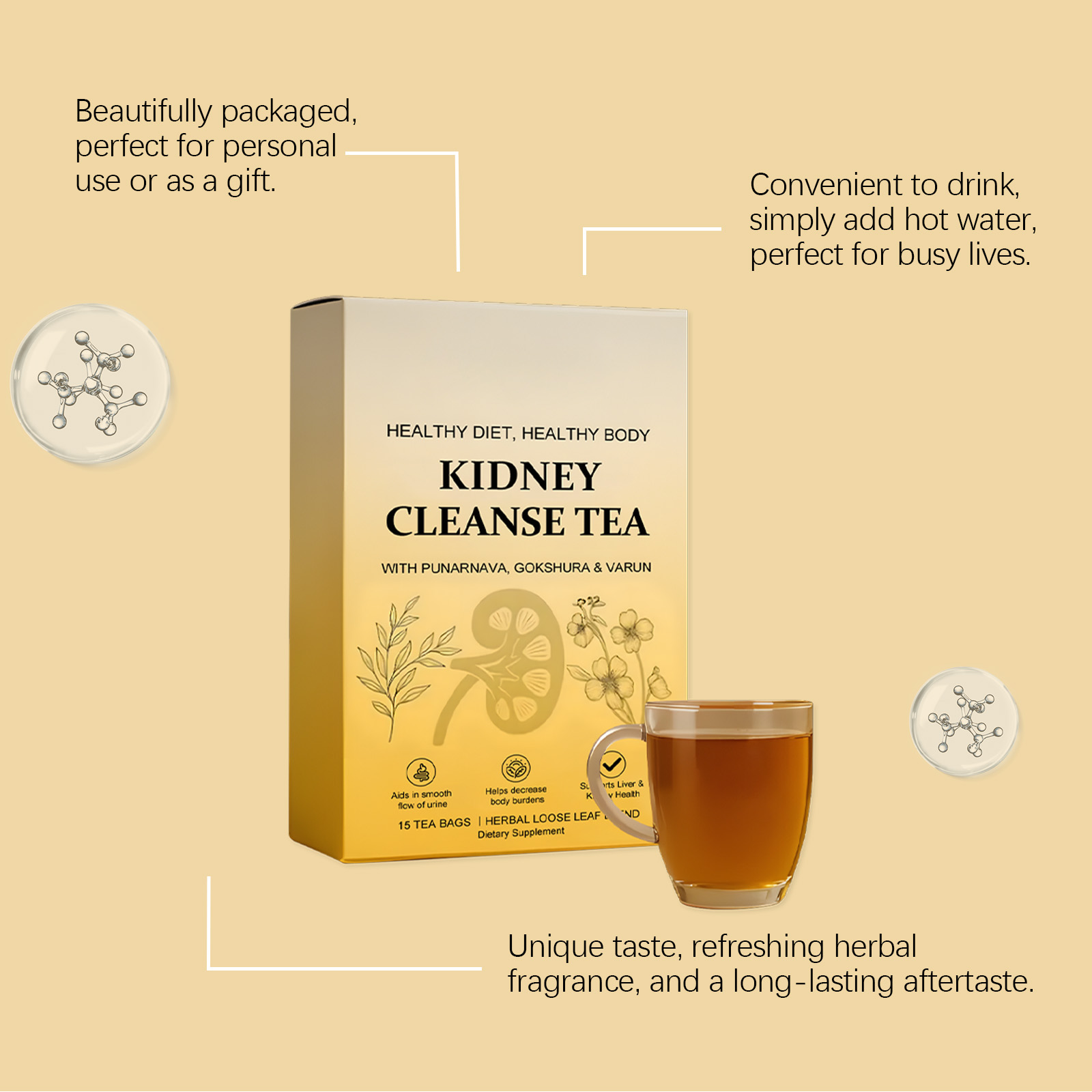 Herbal Body Care Tea Mild Natural Ingredients Nurture Body Discomfort Boost Daily Vitality