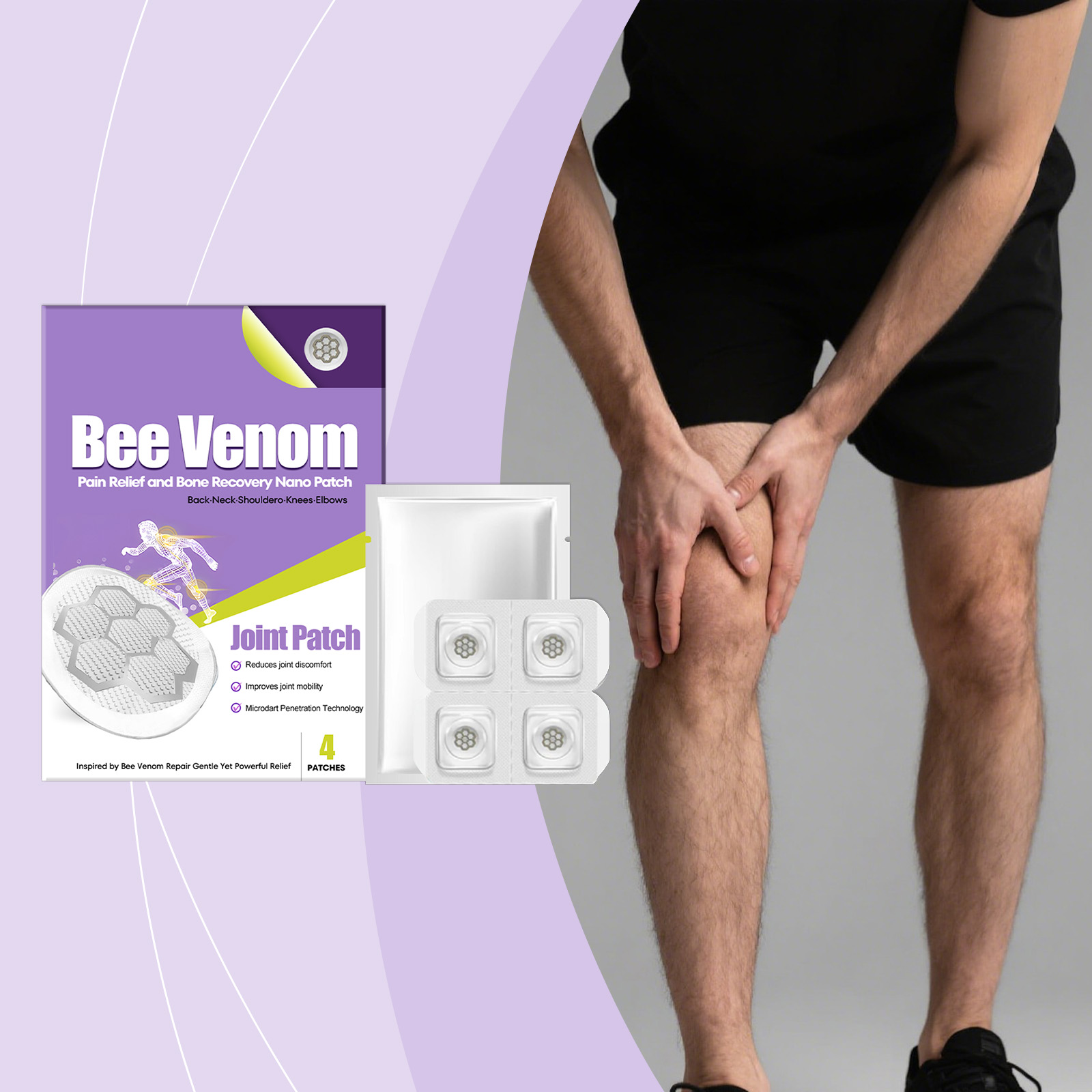 Joint Care Patch Gentle Ingredients Comfort Material Daily Massage Cervical Lumbar Knee Joint Nursing Protection