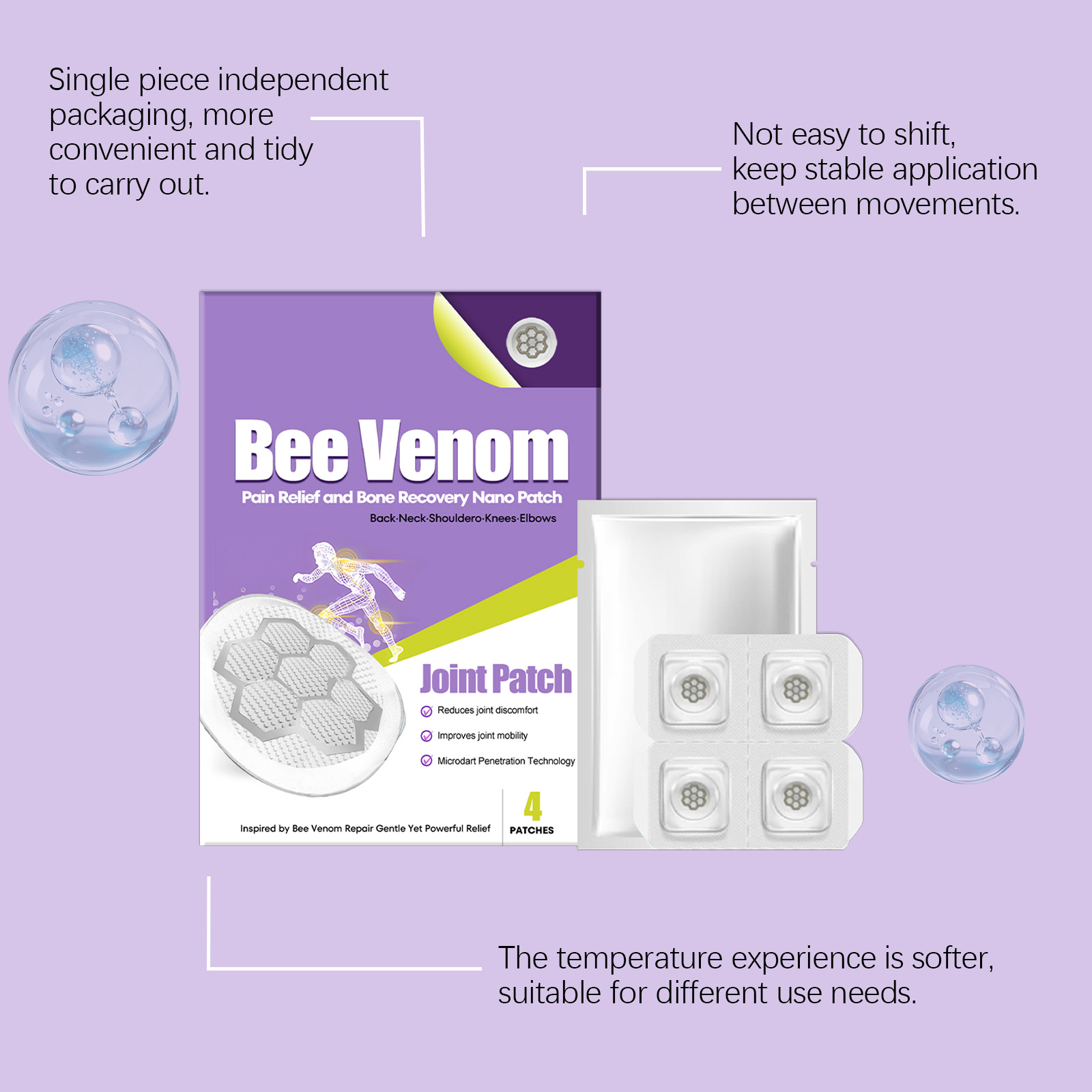 Joint Care Patch Gentle Ingredients Comfort Material Daily Massage Cervical Lumbar Knee Joint Nursing Protection