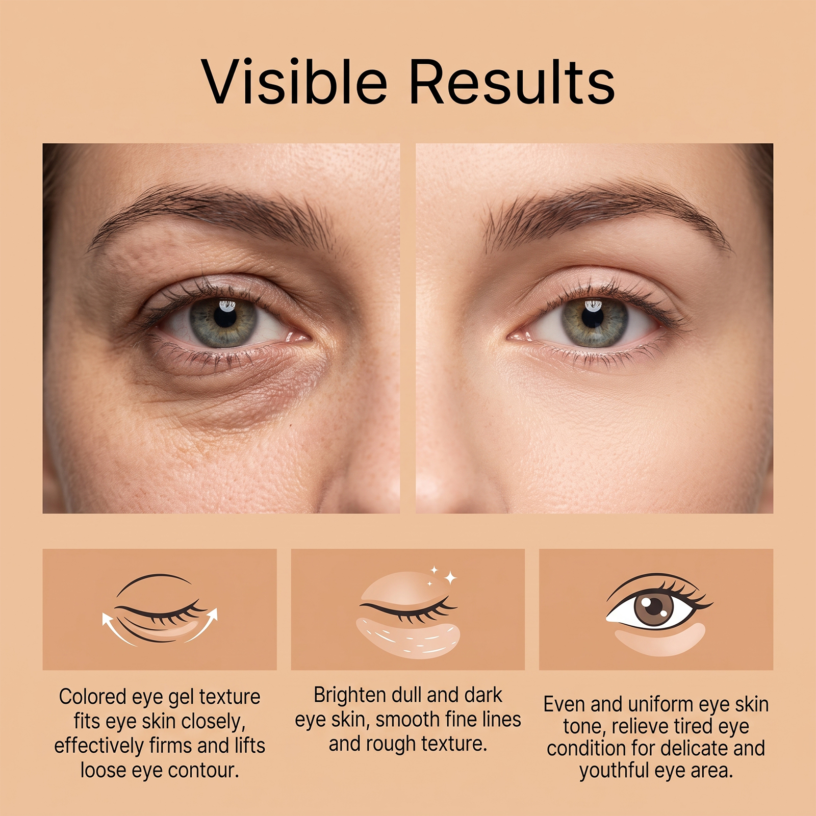 Sixty Second Eye Care Essence Deep Skin Tone Natural Delicate Daily Primer Skin Moisturizing Concealing Cream