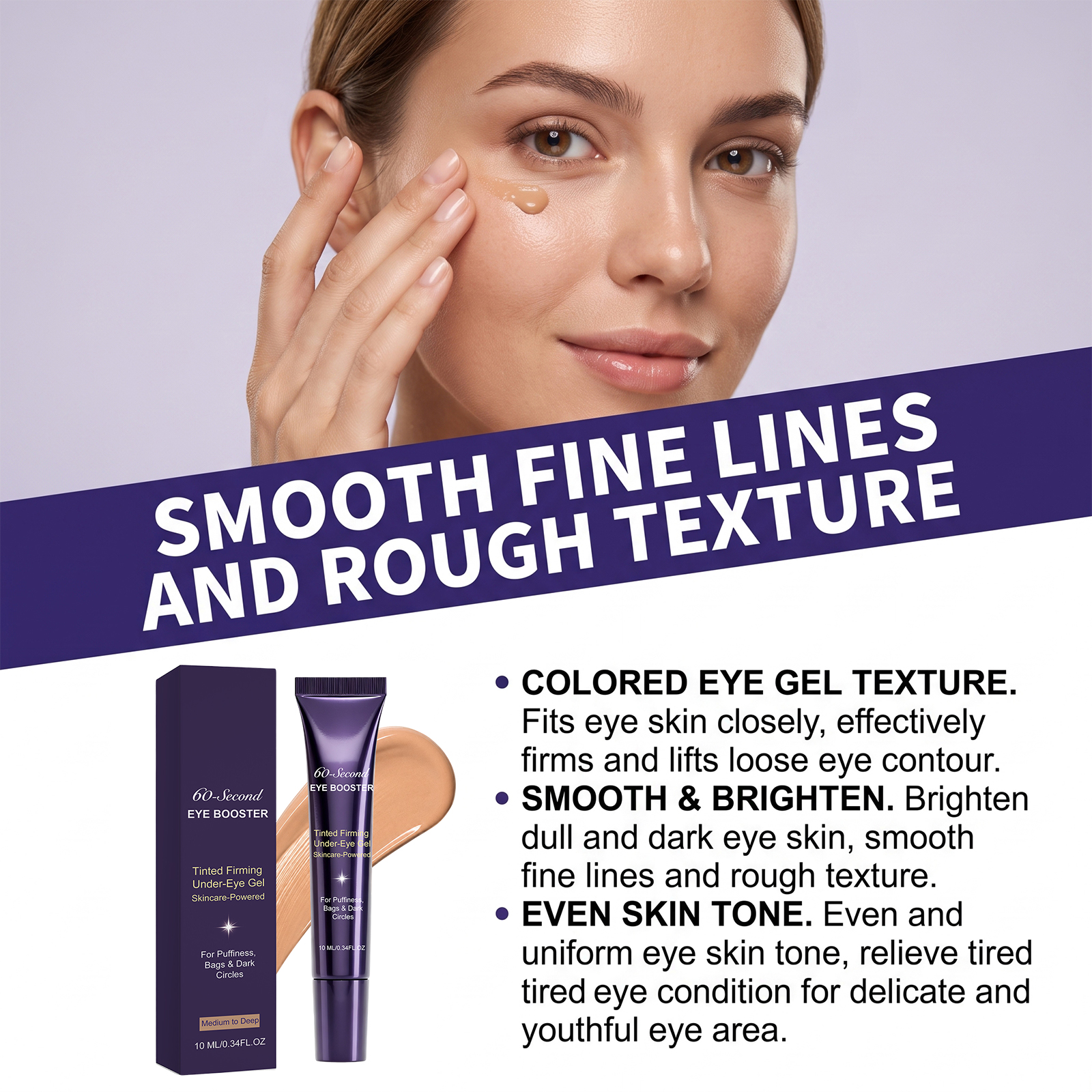Sixty Second Eye Care Essence Deep Skin Tone Natural Delicate Daily Primer Skin Moisturizing Concealing Cream