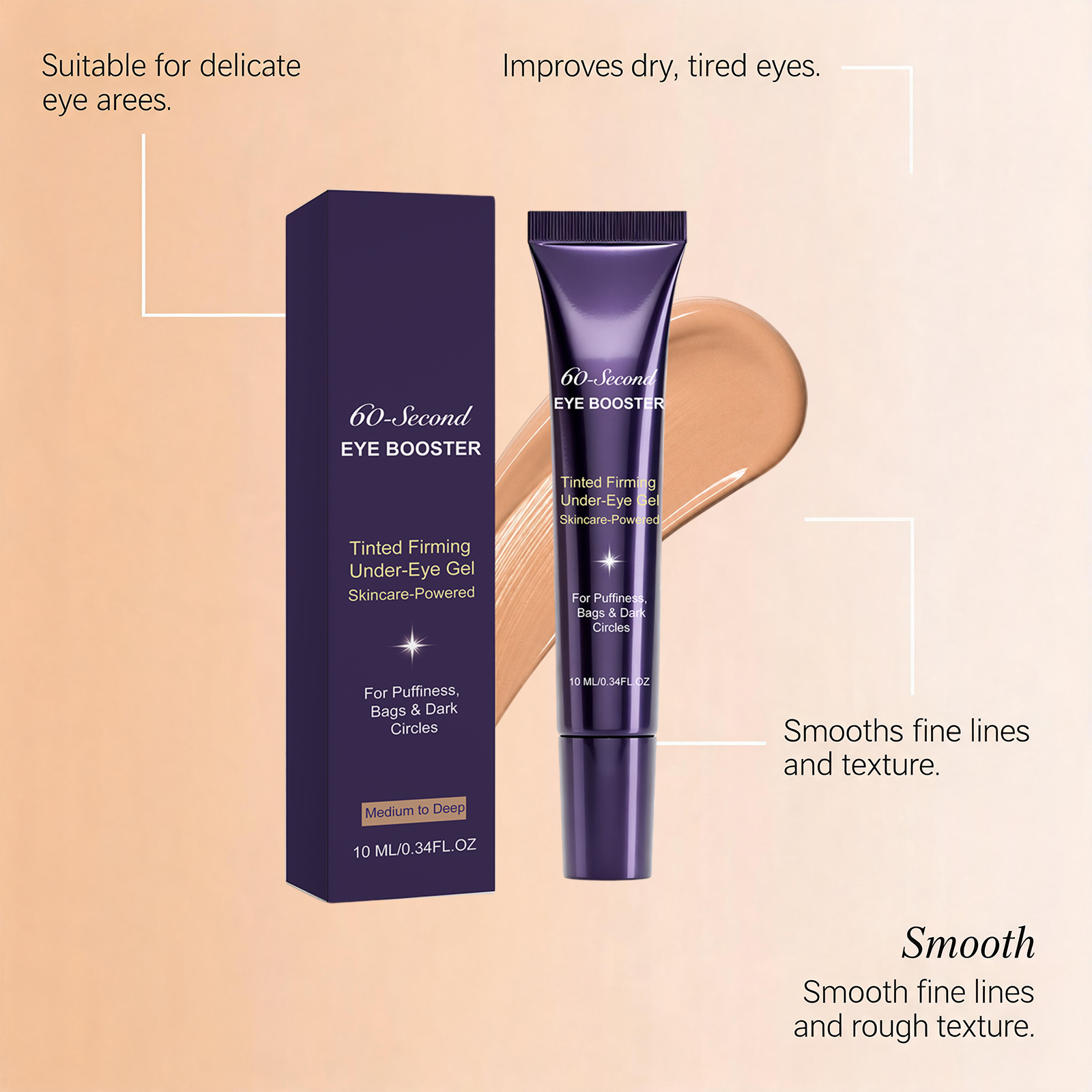 Sixty Second Eye Care Essence Deep Skin Tone Natural Delicate Daily Primer Skin Moisturizing Concealing Cream