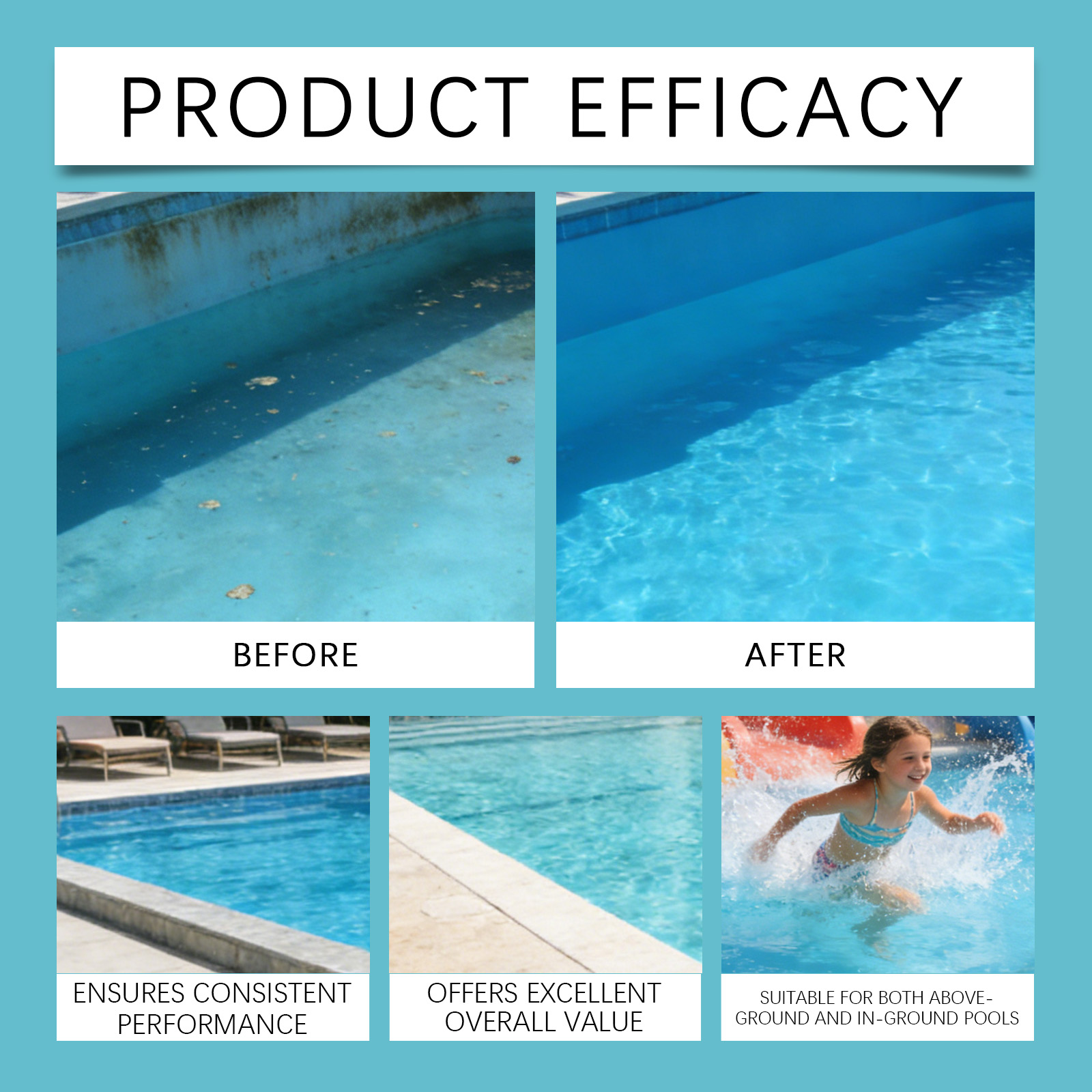 Pool Chlorine Tablets Clear Water Remove Stains Inhibit Algae Resist Sunlight Fit Courtyard Pools Hot Springs