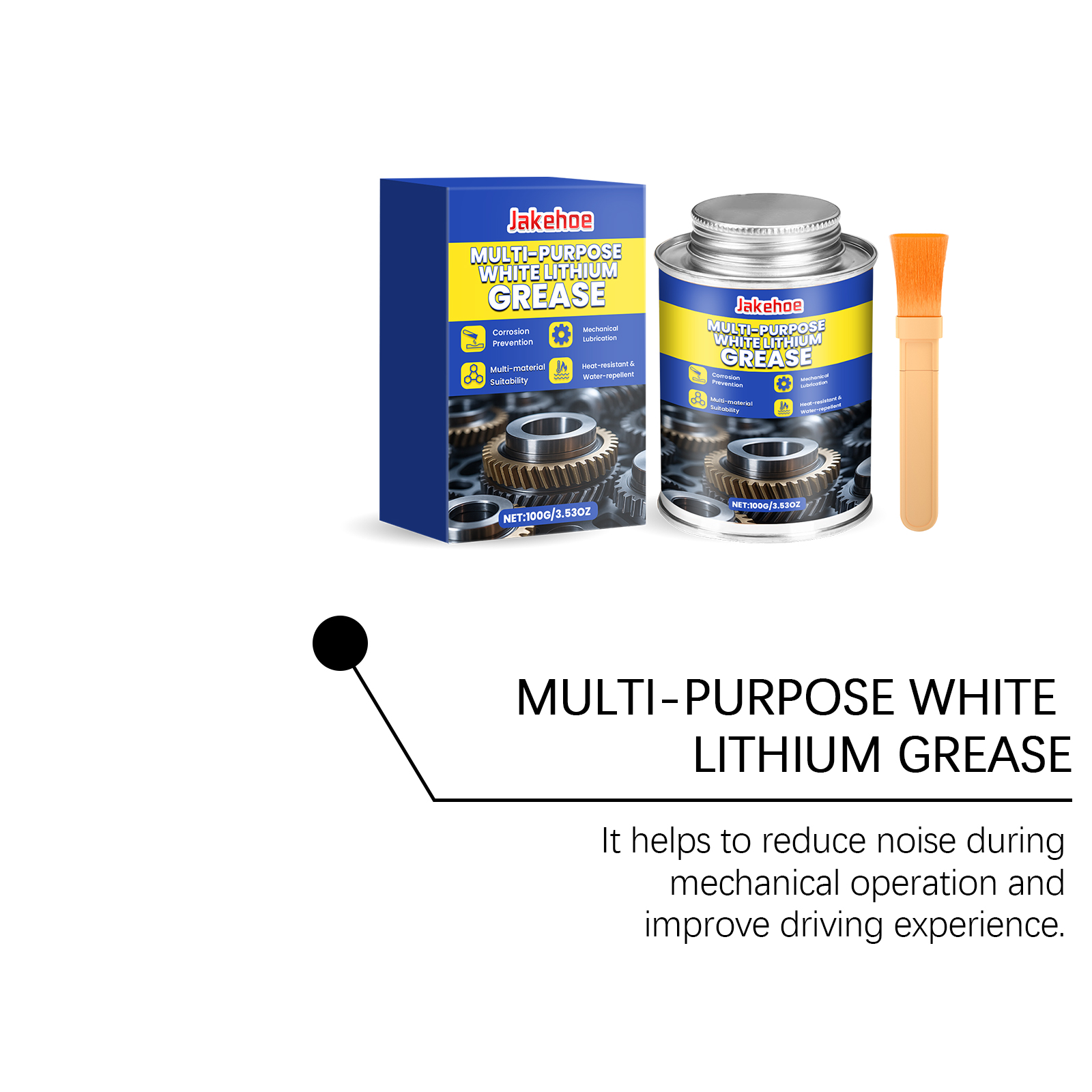 Multi Purpose White Lithium Grease Daily Multi Function Noise Reduction Smooth Clean Anti Rust Lubricant