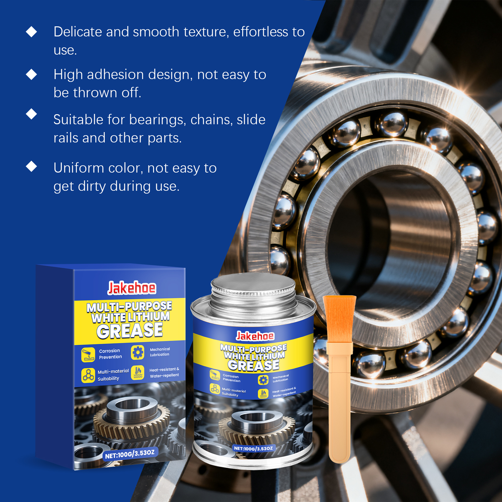 Multi Purpose White Lithium Grease Daily Multi Function Noise Reduction Smooth Clean Anti Rust Lubricant