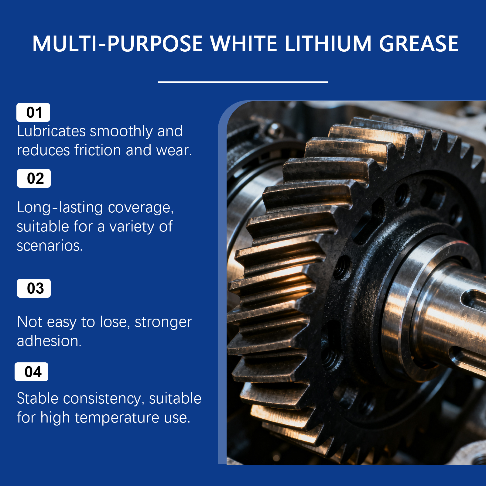 Multi Purpose White Lithium Grease Daily Multi Function Noise Reduction Smooth Clean Anti Rust Lubricant