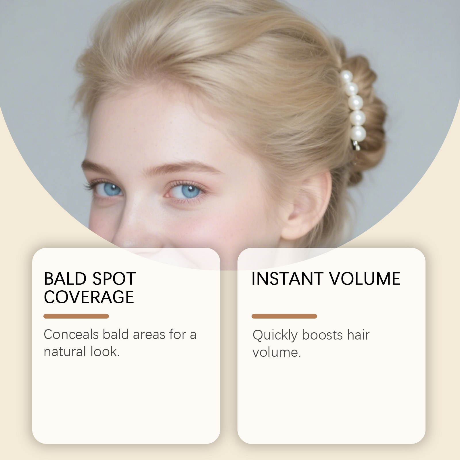 (Brown) Hairline Stick Natural Coverage With Brush Head Non Transfer Portable For Hair Gap Color Filling