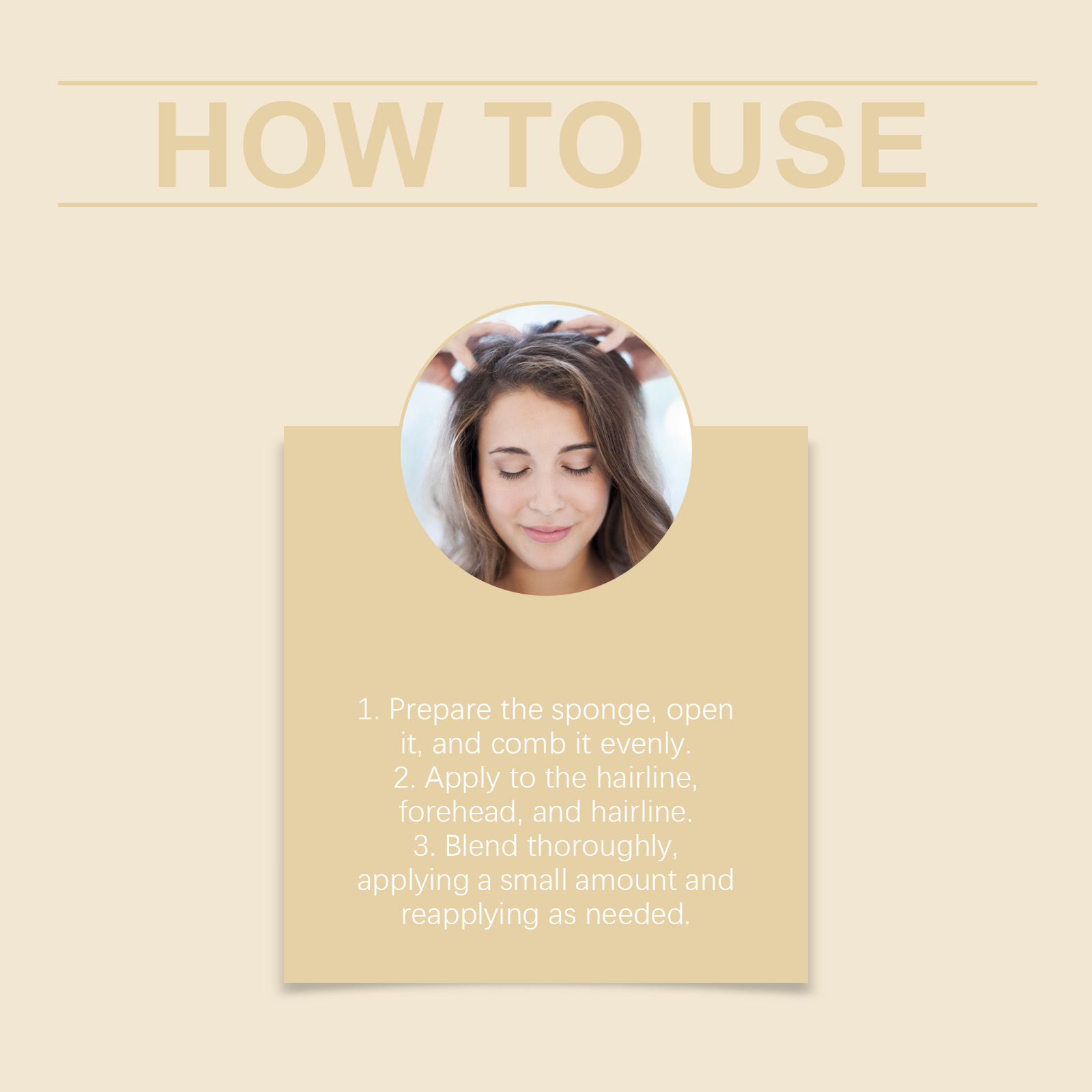 (Brown) Hairline Stick Natural Coverage With Brush Head Non Transfer Portable For Hair Gap Color Filling