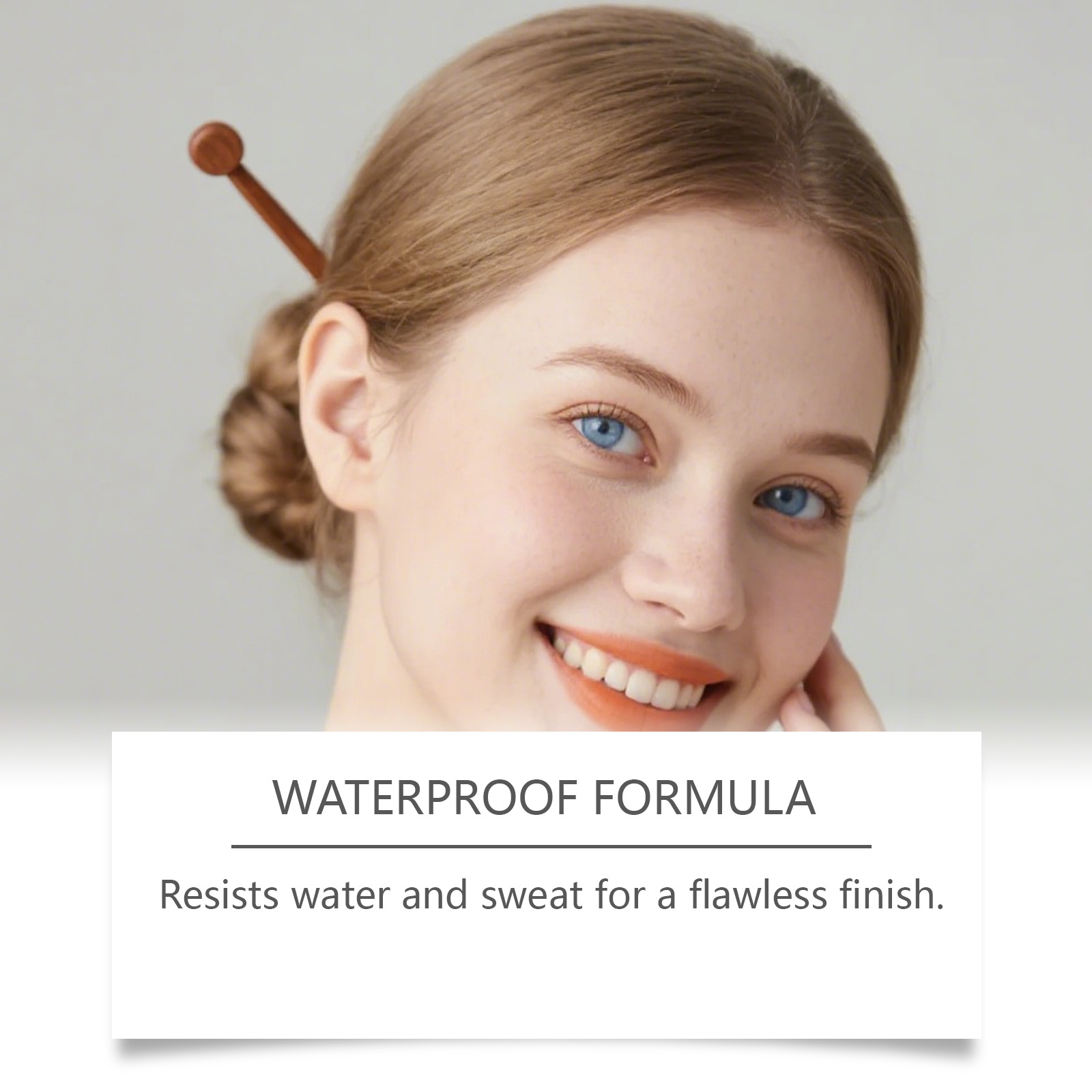(Brown) Hairline Stick Natural Coverage With Brush Head Non Transfer Portable For Hair Gap Color Filling