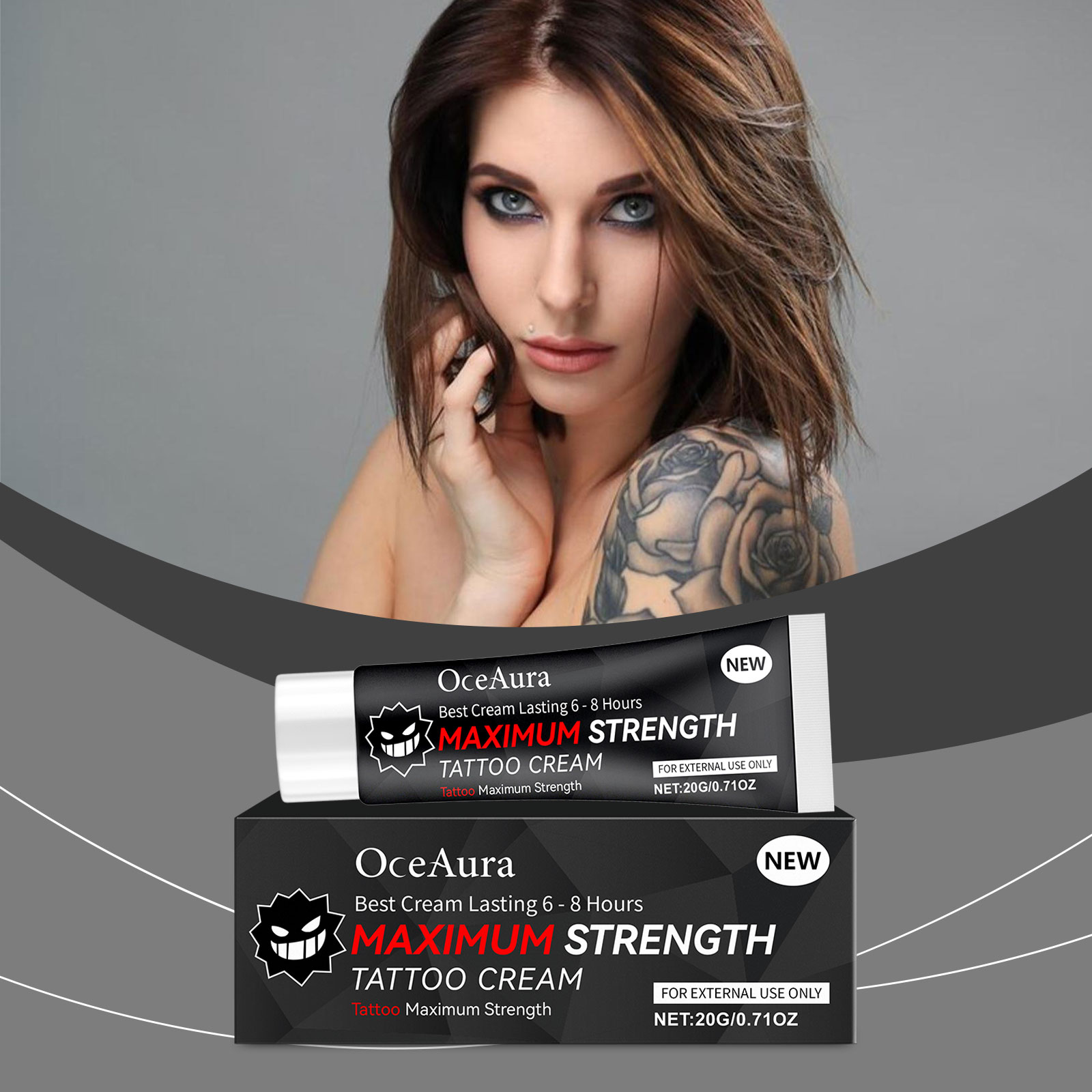 Tattoo Soothing Gel Gentle Cleansing Moisturizing Nourishing Body Skin Fade Tattoo Mark Care Gel