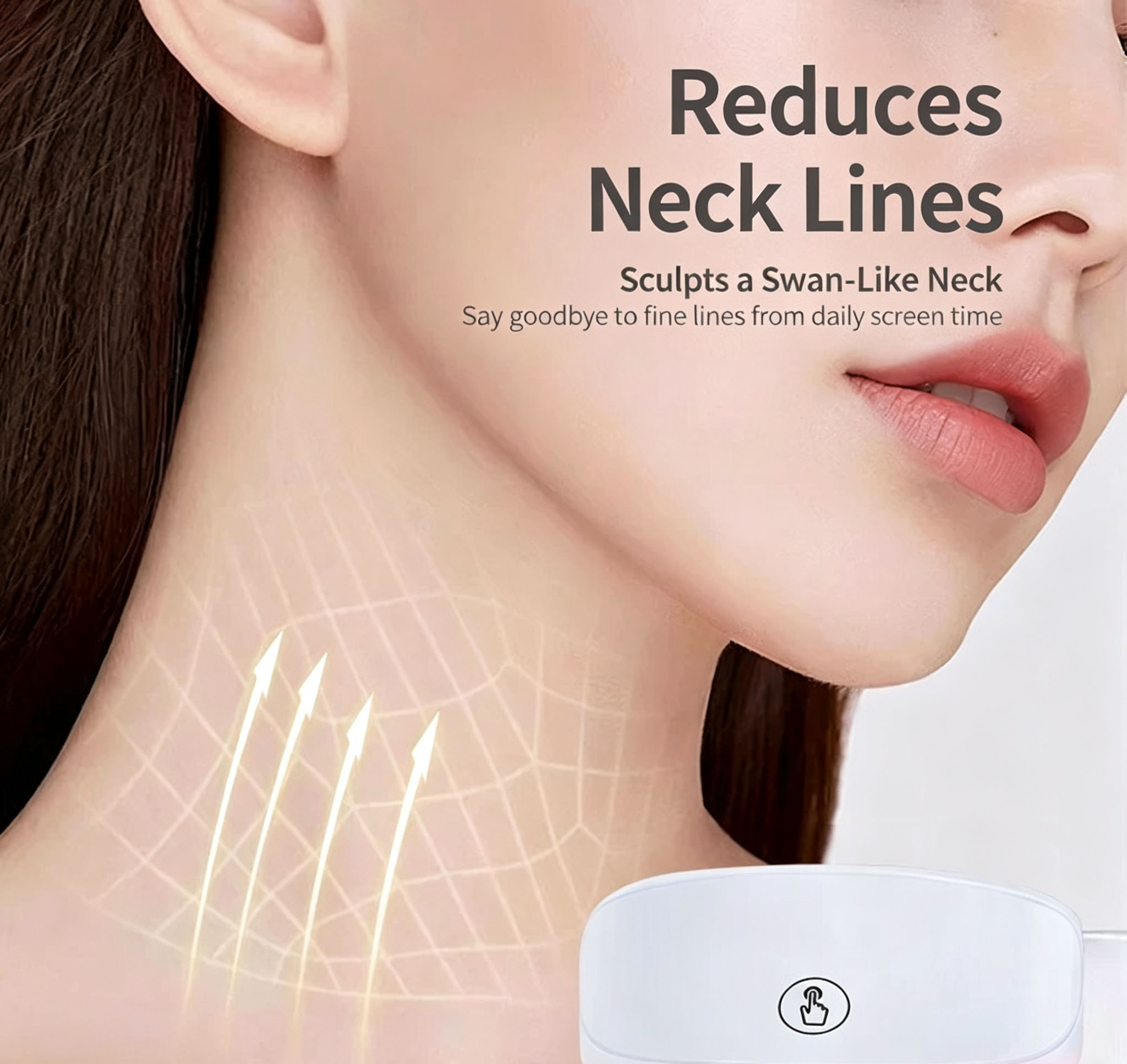 Neck LED Lift Mask 7 Color Photon Rejuvenation Beauty Neck Mask Anti-Wrinkle Skin Tightening Neck Beauty Device Skin Brighten Rejuvenation Neck Wrinkle Remover