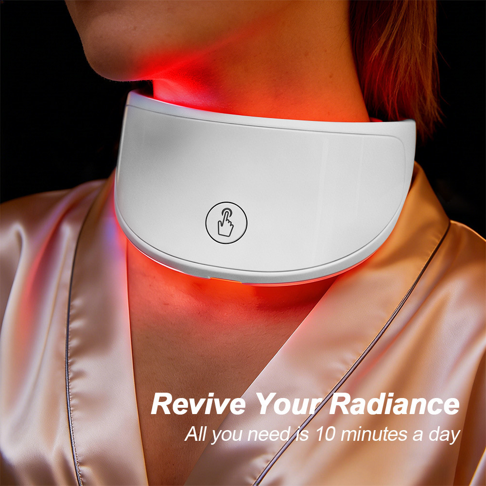 Neck LED Lift Mask 7 Color Photon Rejuvenation Beauty Neck Mask Anti-Wrinkle Skin Tightening Neck Beauty Device Skin Brighten Rejuvenation Neck Wrinkle Remover