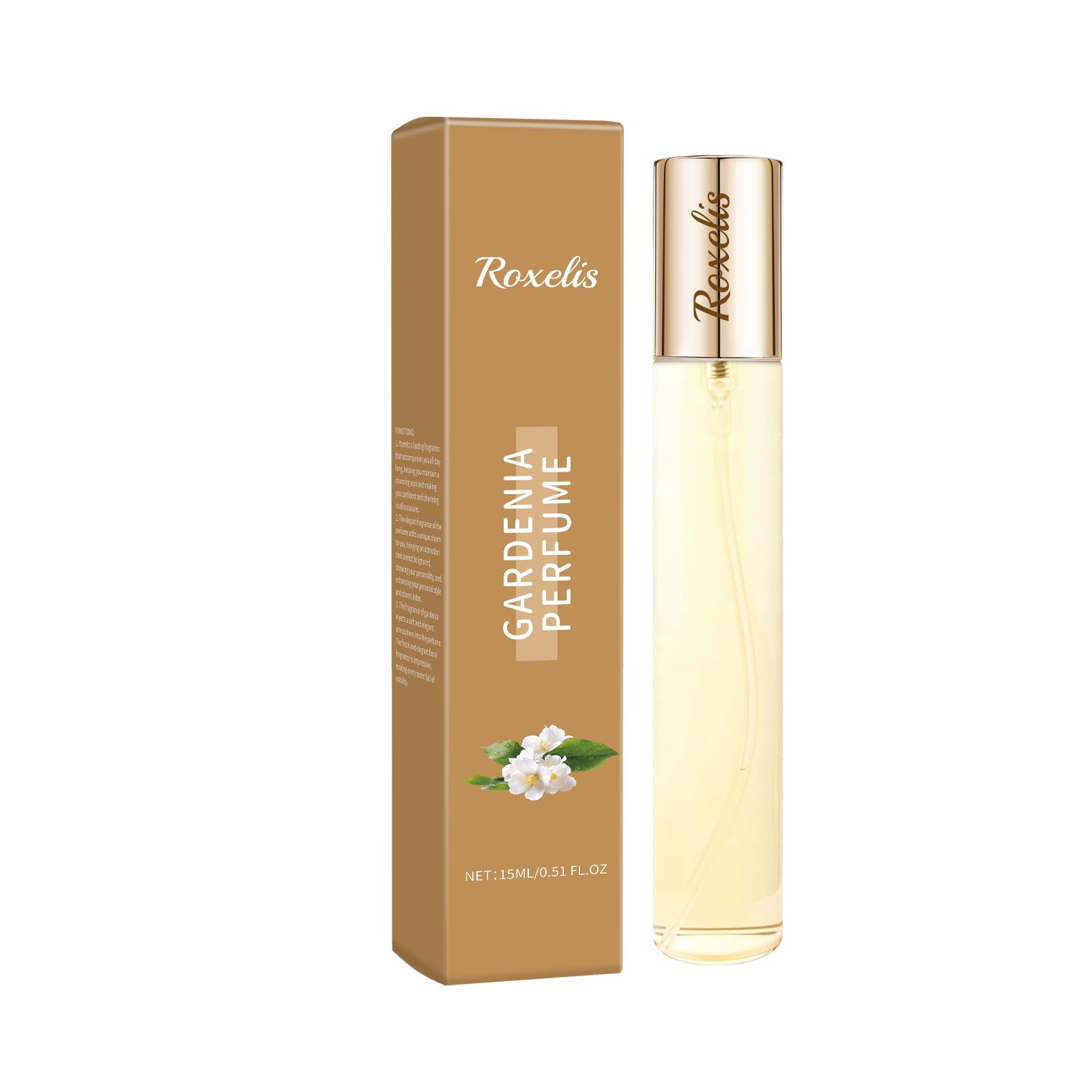 (Gardenia) Elegant Perfume Bergamot Rose Fresh Long Lasting Portable For Daily Wear And Gifting 15ml