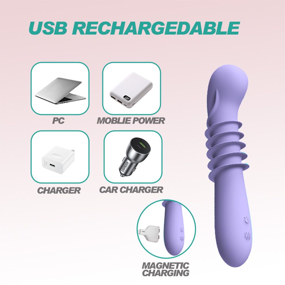 (Black) Womens Vibrator Sex Toys Silicone Adult Toys Adjustable Vibration Waterproof Rechargeable Massager Portable Adult Product for Female