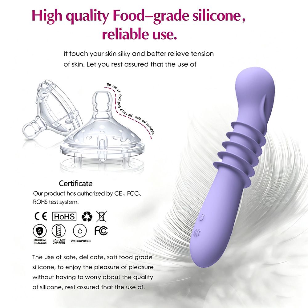 (Black) Womens Vibrator Sex Toys Silicone Adult Toys Adjustable Vibration Waterproof Rechargeable Massager Portable Adult Product for Female