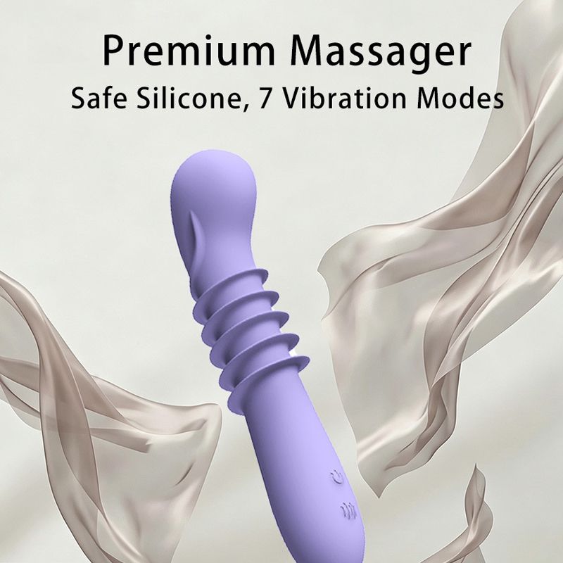 (Black) Womens Vibrator Sex Toys Silicone Adult Toys Adjustable Vibration Waterproof Rechargeable Massager Portable Adult Product for Female