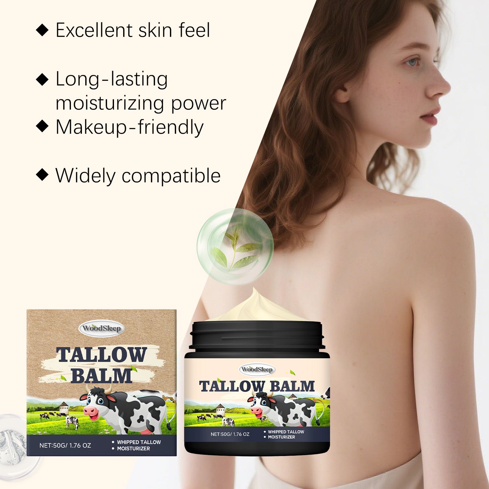 Tallow Moisturizing Cream Hydrating Nourishing For Smooth And Soft Body Skin