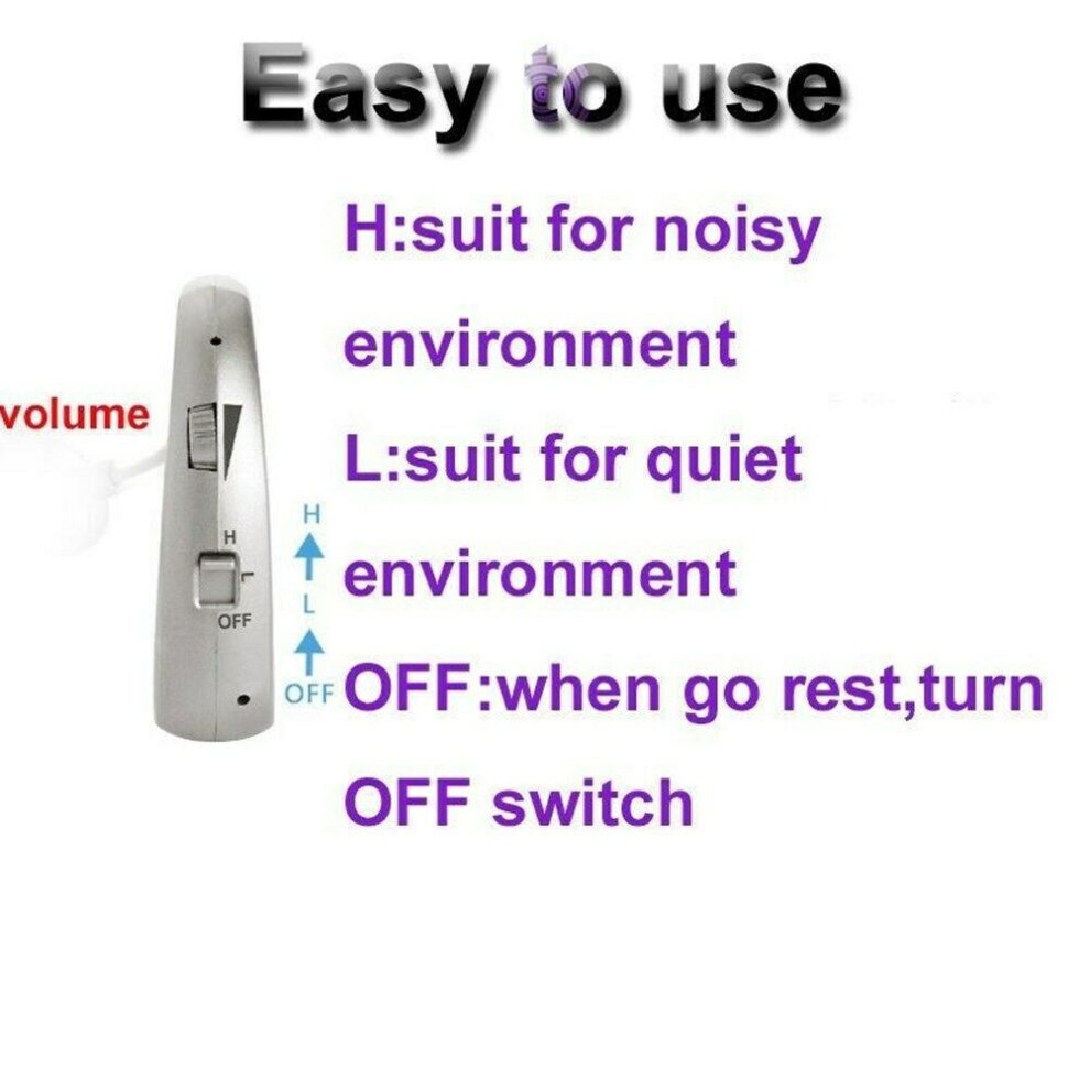 Rechargeable Digital BTE Hearing Aid Adjustable Voice Amplifier