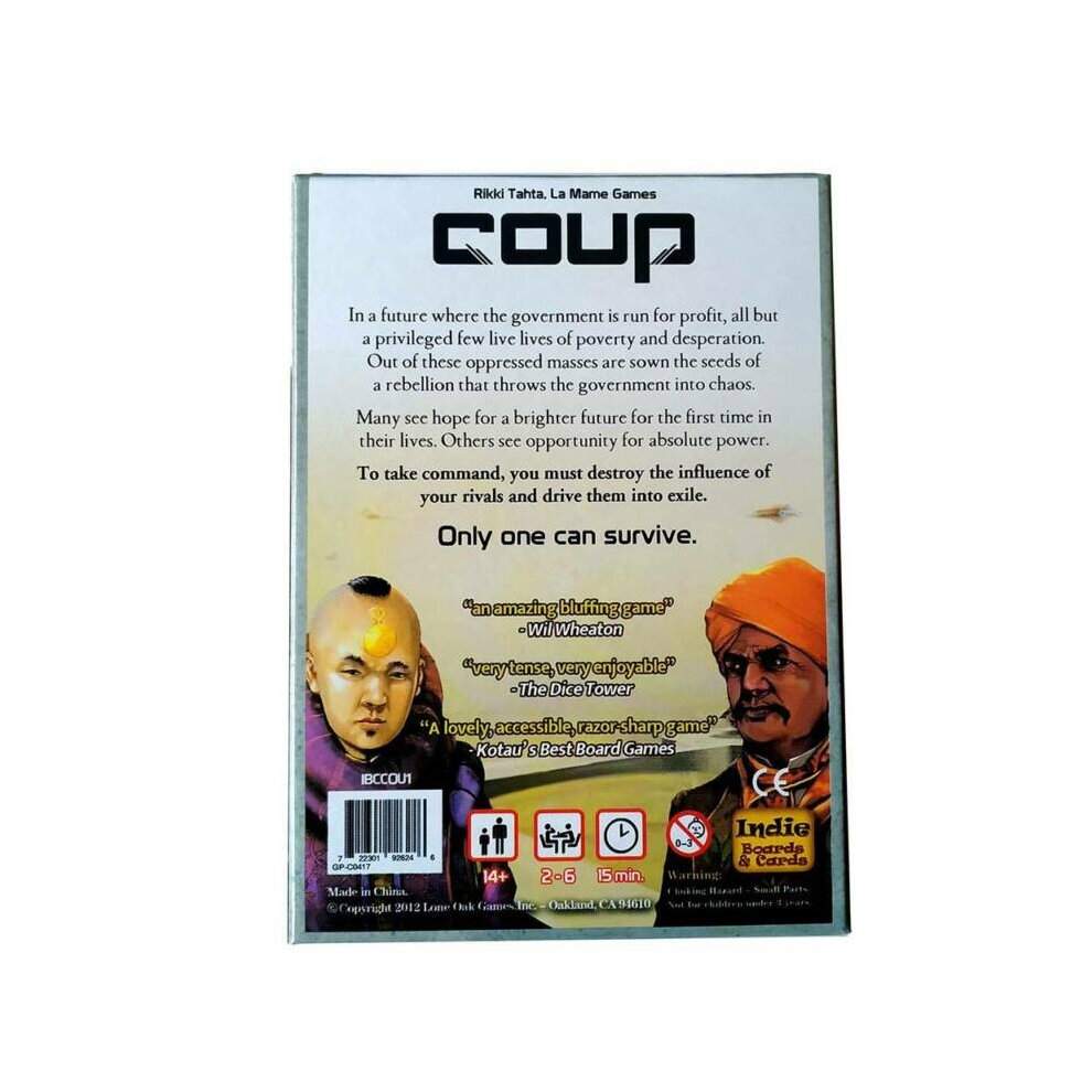 Coup Card Game Edition Home Party Party Family Entertainment Sealed Board Toy