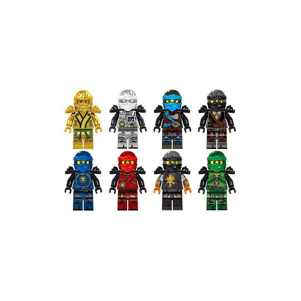 8Pcs Ninjago Motorcycle Minifigures Ninja Mini Figures Fits Blocks Toy