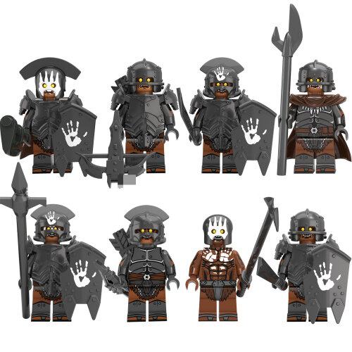 (8 * Orc soldier) Lord of the Rings Building Block Minifigures Toys Best Action Figures