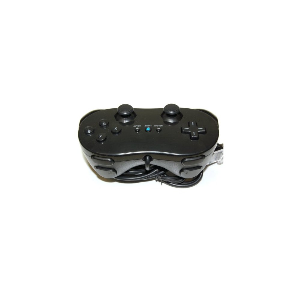 Classic pro controller for Nintendo Wii remote wireless joypad - Black ZedLabz