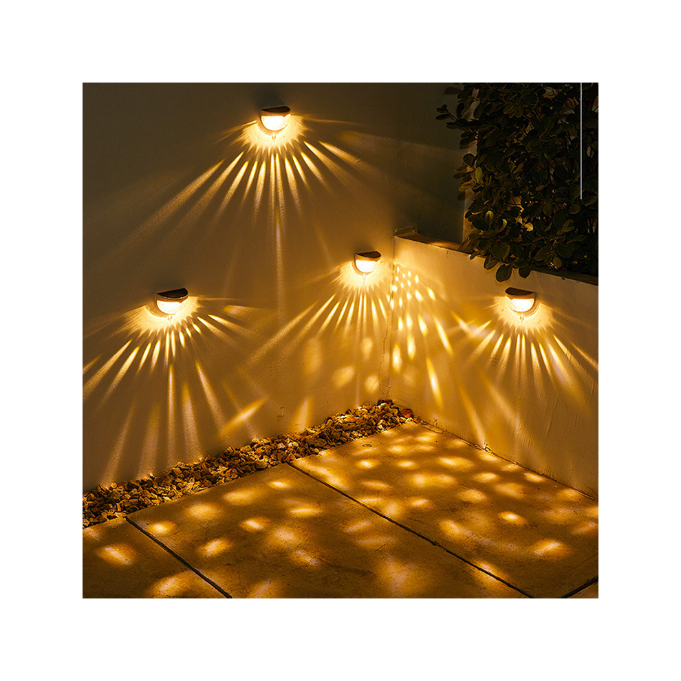 Shadow Light Solar Fence Lights Solar Decorative Garden Lights Waterproof Warm White