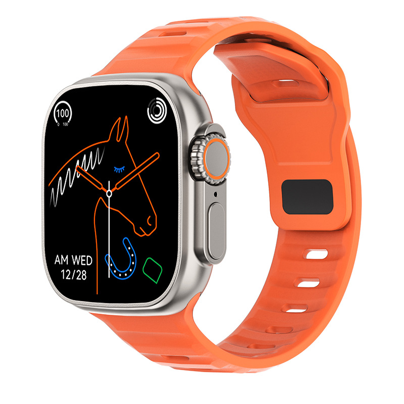 (Orange) Smartwatch Men Wowen Ip68 Sport Watches Temperature Measure 2022 Series 8